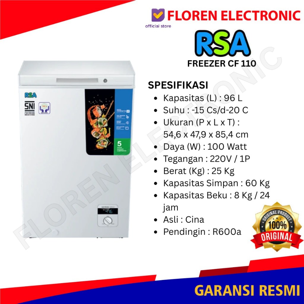 Jual RSA Freezer CF 110 CF110 100Liter | Shopee Indonesia