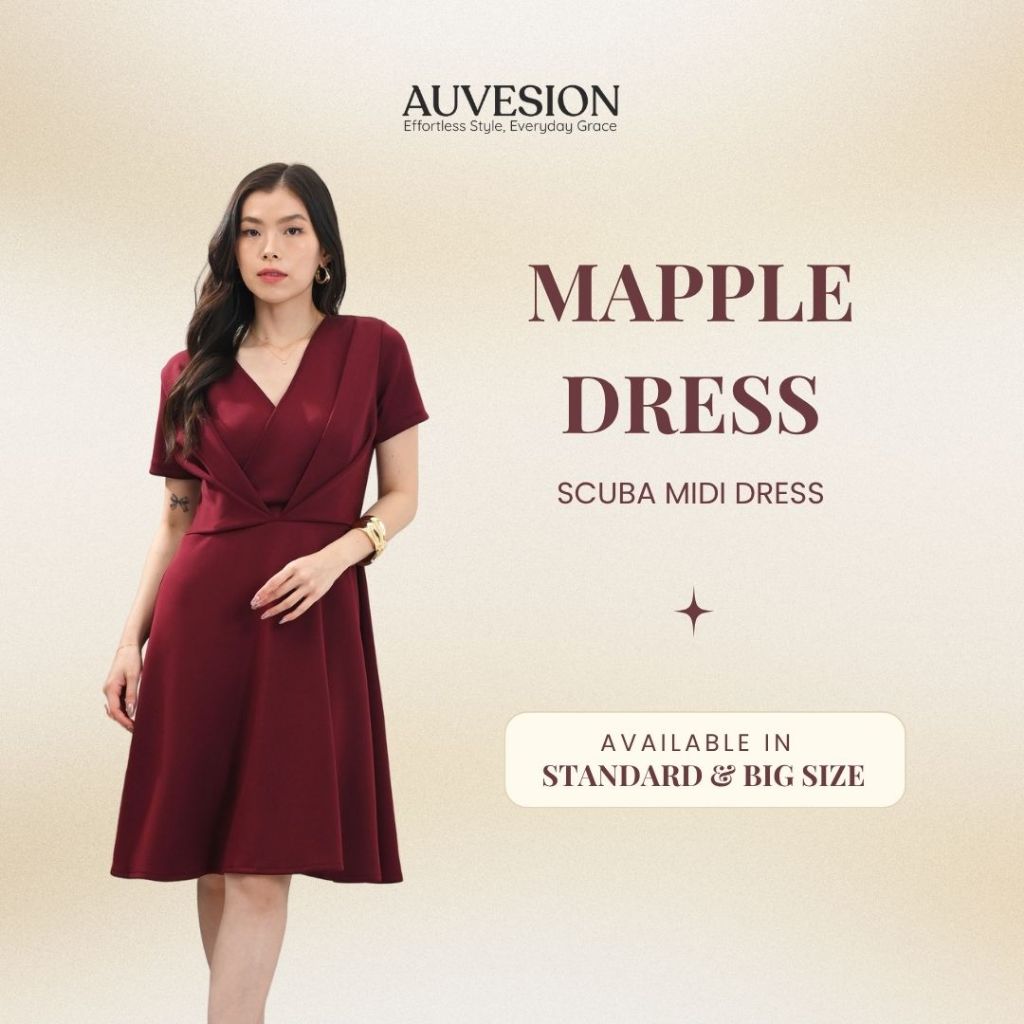 Jual Auvesion Maple Scuba Dress - Dress Wanita Busui Friendly 3690 ...