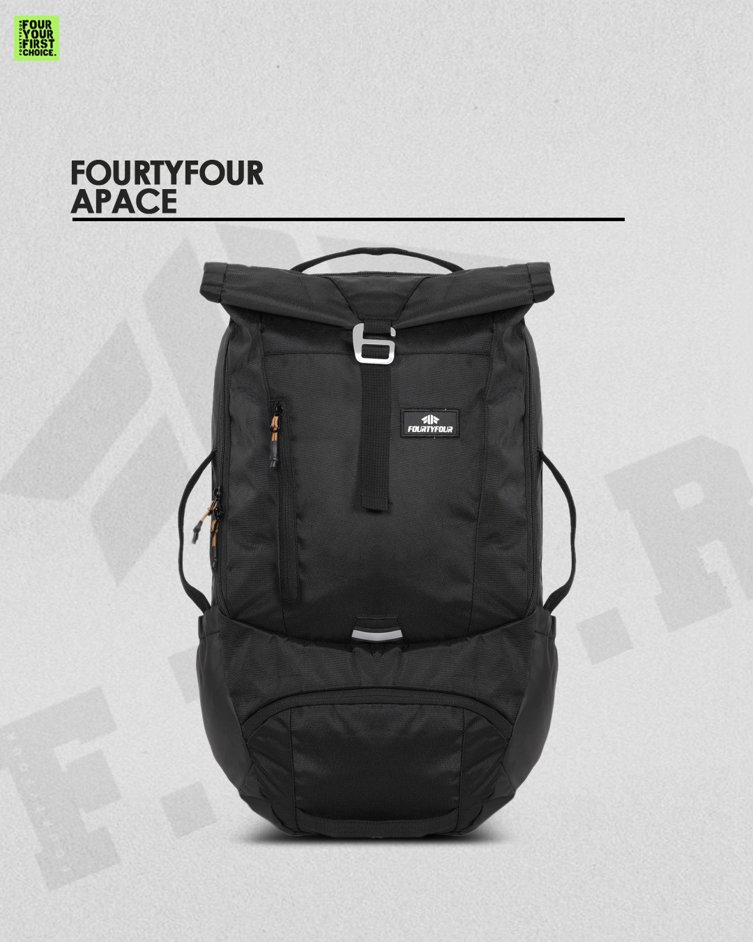Jual FOURTYFOUR Apache - Tas Ransel Pria Backpack Full Black Premium ...