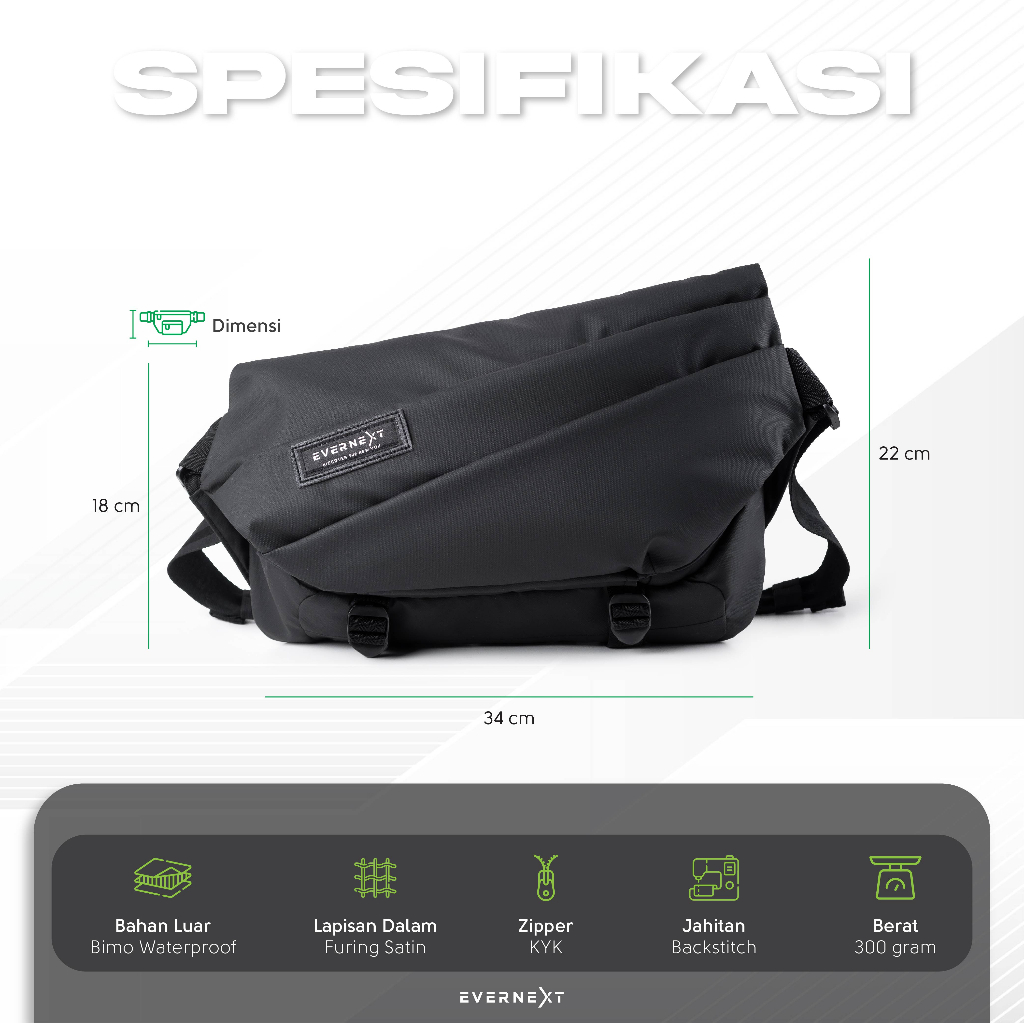 Jual Evernext - Tas Selempang Waterproof Pria Sling Bag Volta Anti Air ...