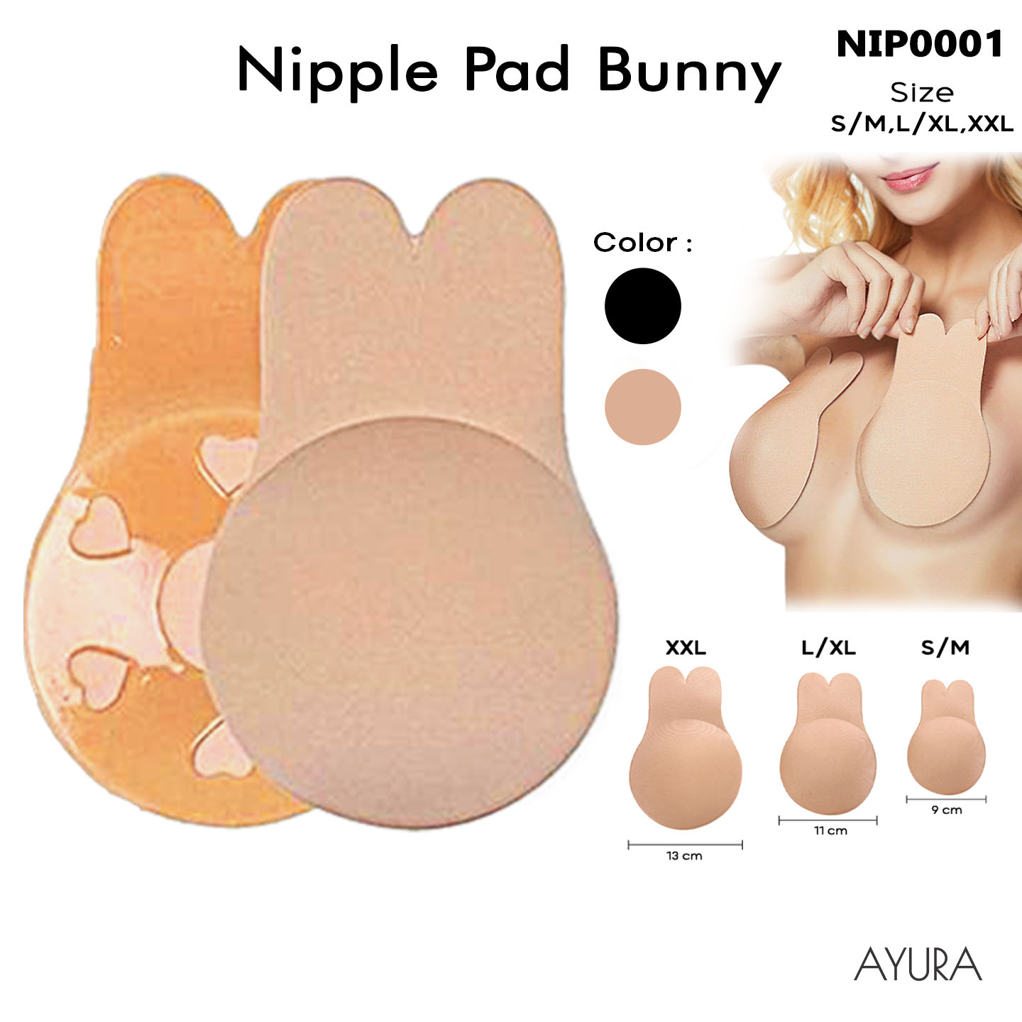 Jual AYURA Nipple Pad Push Up Bra Invisible Tempel Silikon Bunny