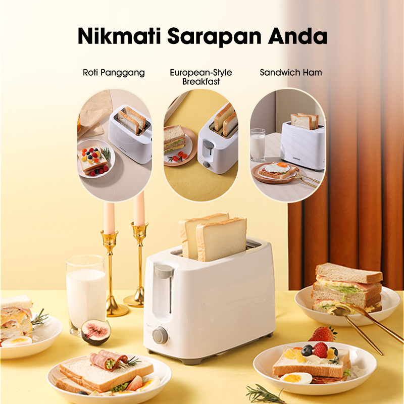 Jual SAMONO 500W Toaster Pemanggang Roti Listrik Bread Toaster 7 ...