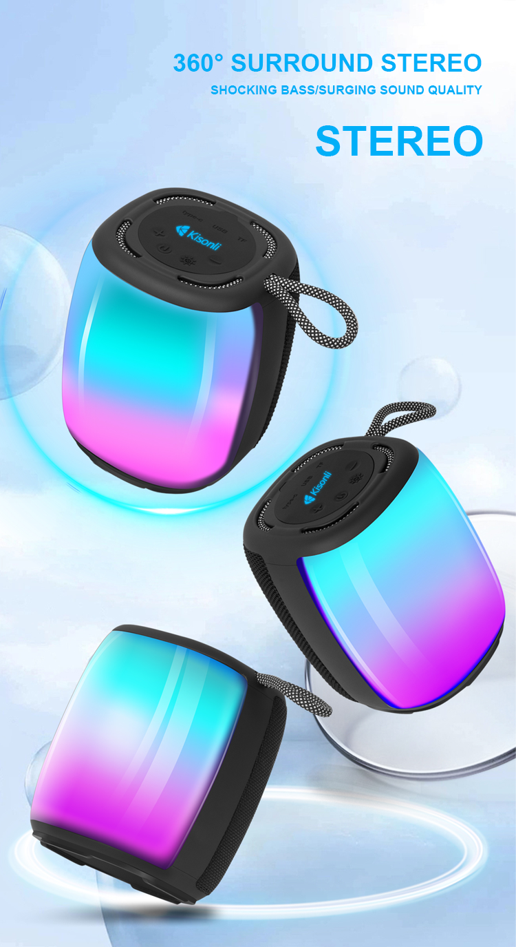 Jual KISONLI Speaker Bluetooth Pelangi RGB Party 5.3 Portable Q18 Sound ...
