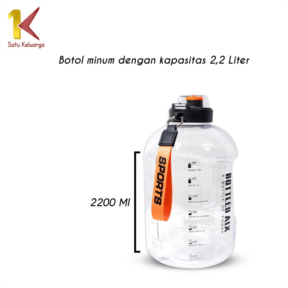 Jual Satu Keluarga Botol Minum Transparan 2200ML C470 Tumblr Botol Gym ...