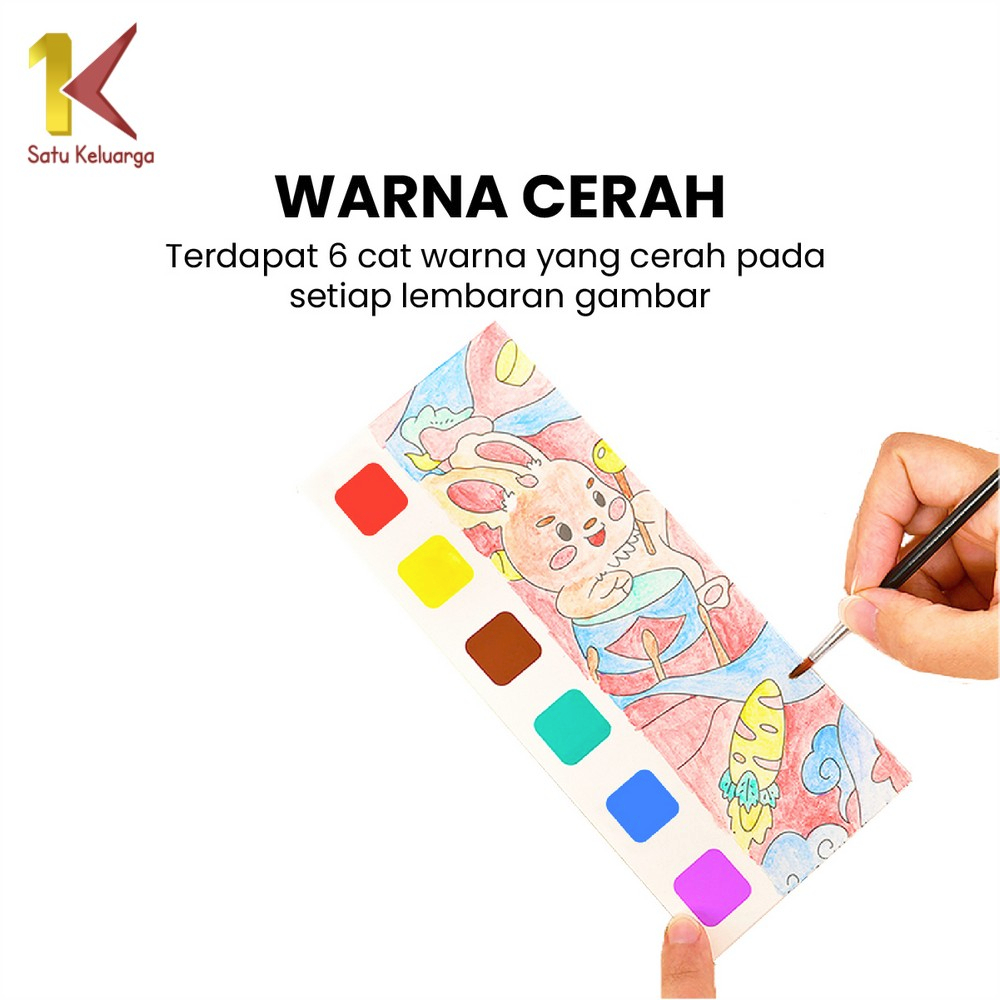 Jual Mideer Watercolor Painting Book Buku Lukis Buku Warna Cat Air Mewarnai  Anak 5+ MOTIF RANDOM