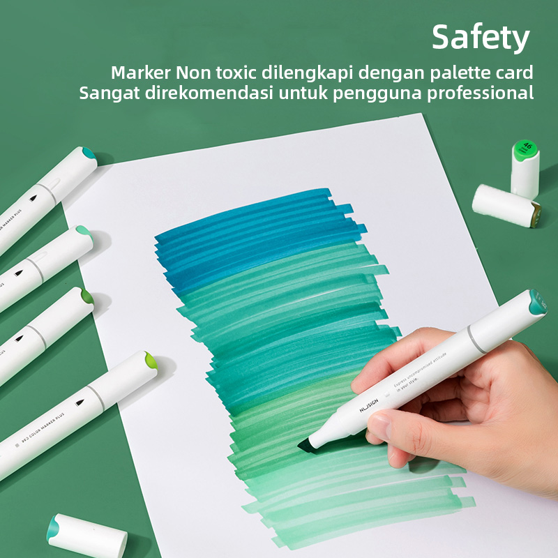 Jual Nusign Sketch Marker / Spidol Sketsa Dual Tip 40/60/80 Warna Non ...