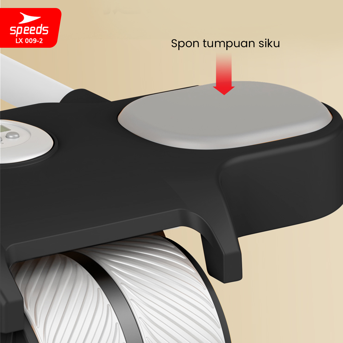 Jual SPEEDS AB Wheels Plank Trainer Ab Roller 2 Roda Automatic Rebound ...