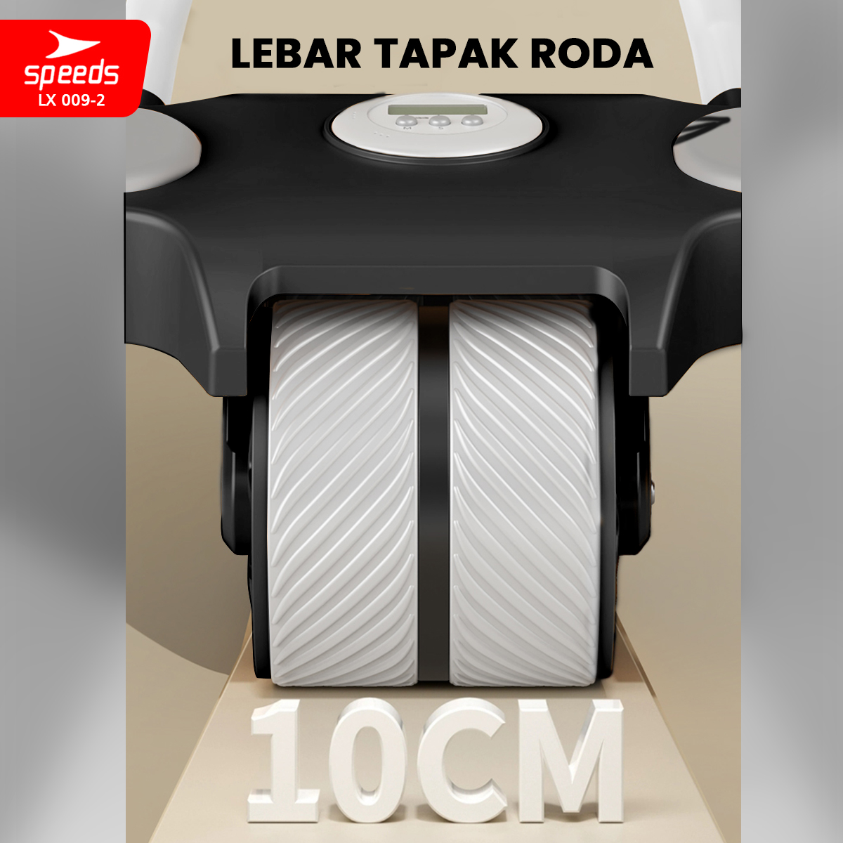 Jual SPEEDS AB Wheels Plank Trainer Ab Roller 2 Roda Automatic Rebound ...