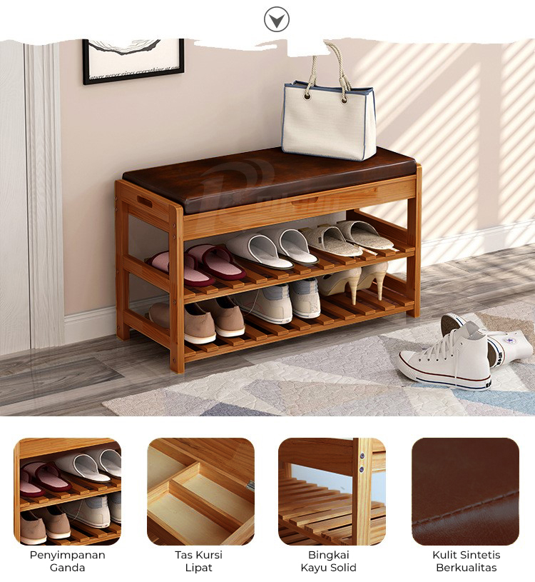 Jual Rak Sepatu Minimalis Modern Kayu Mahoni Solid | Shopee Indonesia