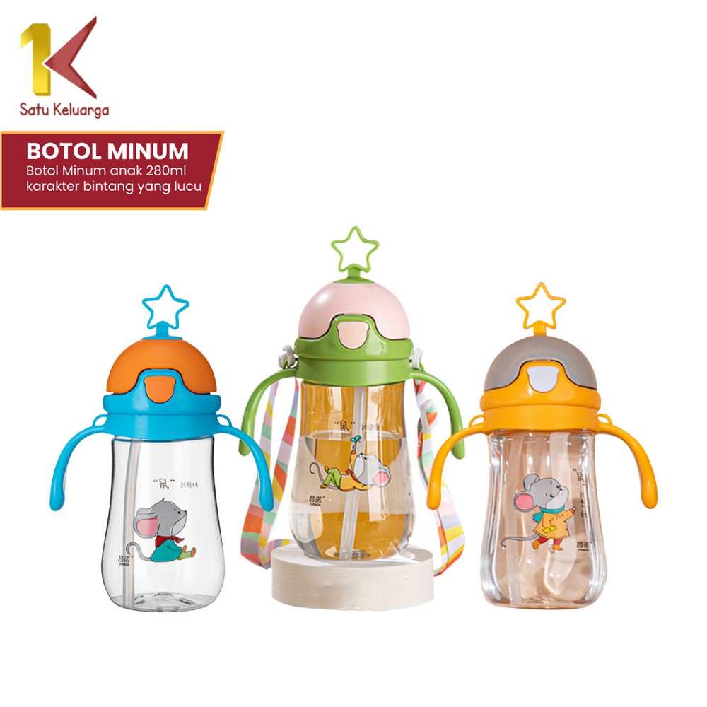 Jual Satu Keluarga Botol Minum Anak 280ML Motif Bintang C912 Botol Air ...