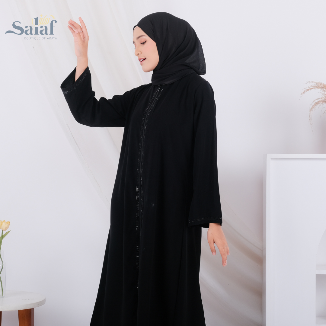 Jual Abaya Ziper Black | by Salaf Boutique Official Shop | Shopee Indonesia