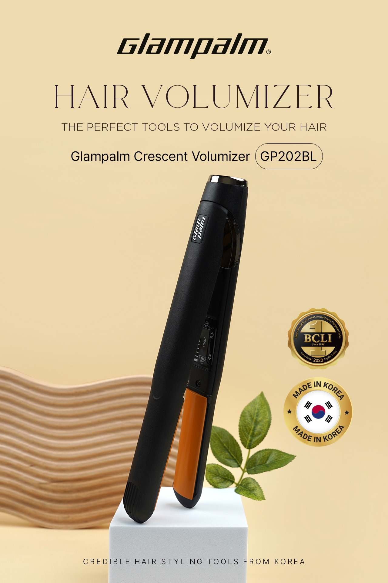 Jual Glampalm Catokan Pelurus Rambut Crescent Volumizer GP202BL ...