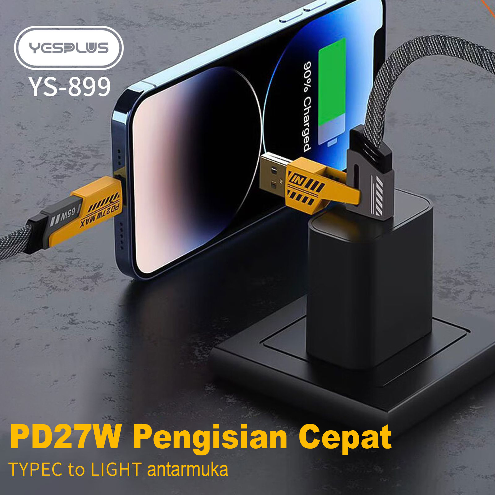 Jual Kabel data YESPLUS YS-899 4IN1 Convertible Metal Fast DataCable ...