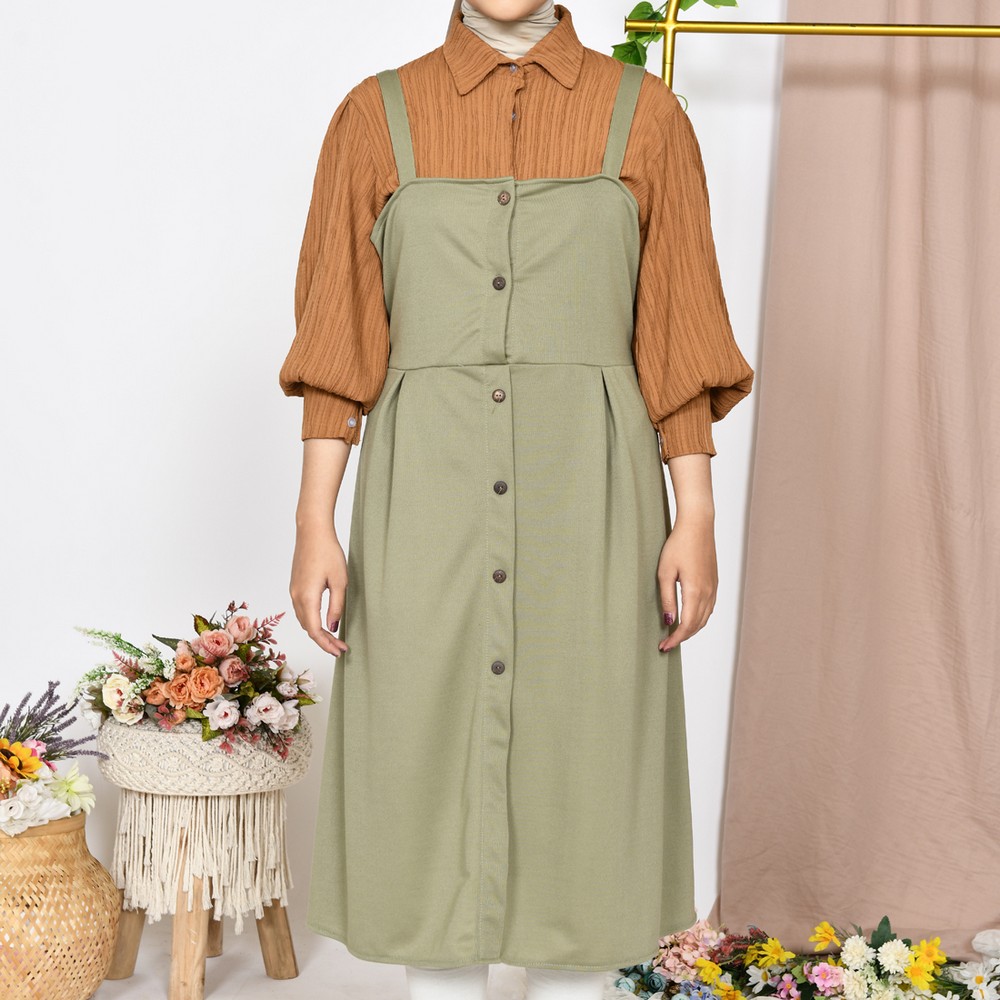 Jual Mybamus Tikafisi Overall Midi Dress - Jumpsuit Rok - Jumpsuit ...