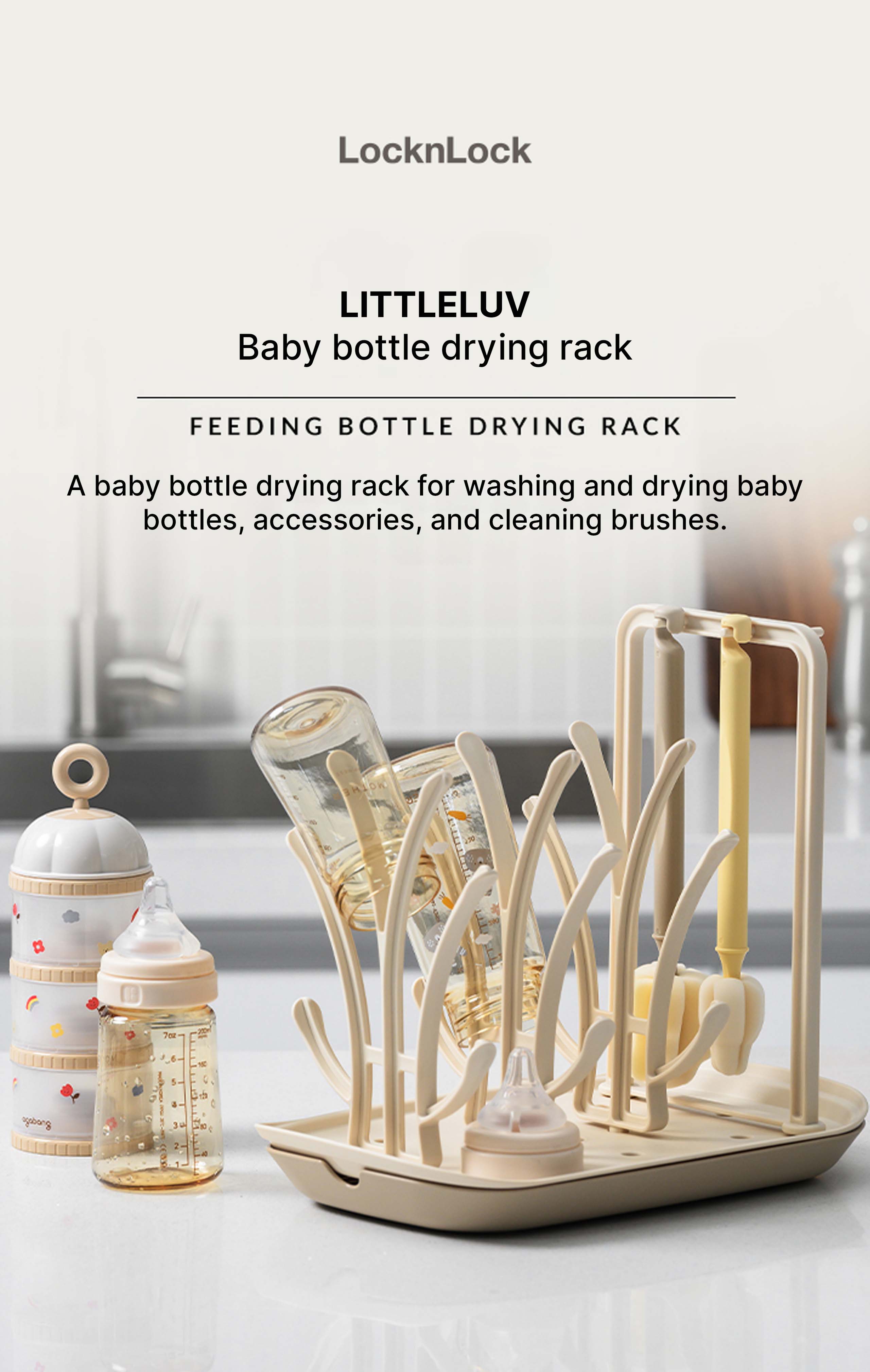 Jual LocknLock LittleLuv Feeding bottle drying rack Rak Pengering Botol ...