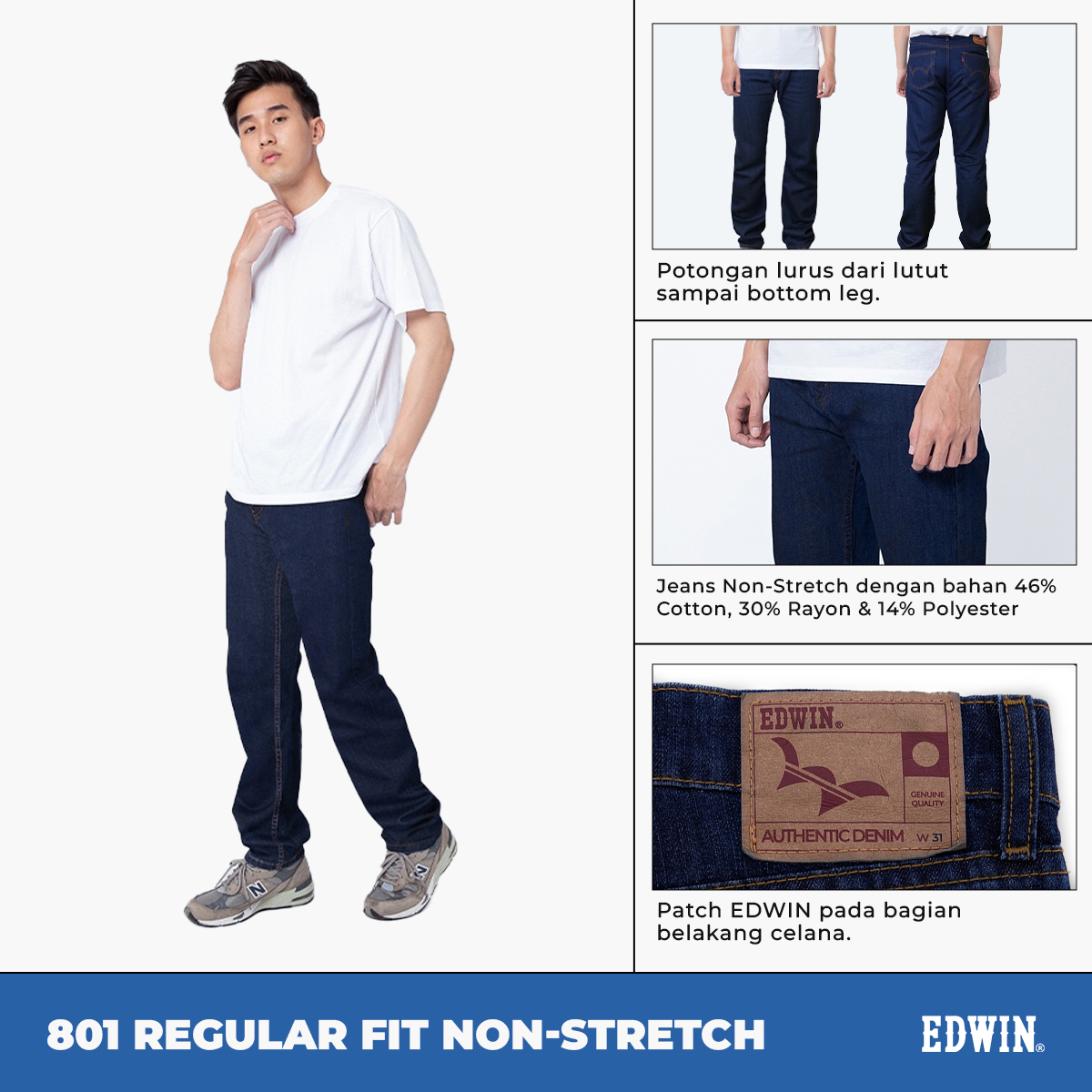 Size chart best sale edwin jeans