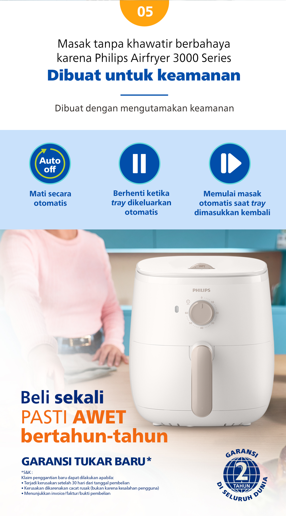 Jual Philips Airfryer Termurah Low watt - 800 watt - HD9100/20 Analog
