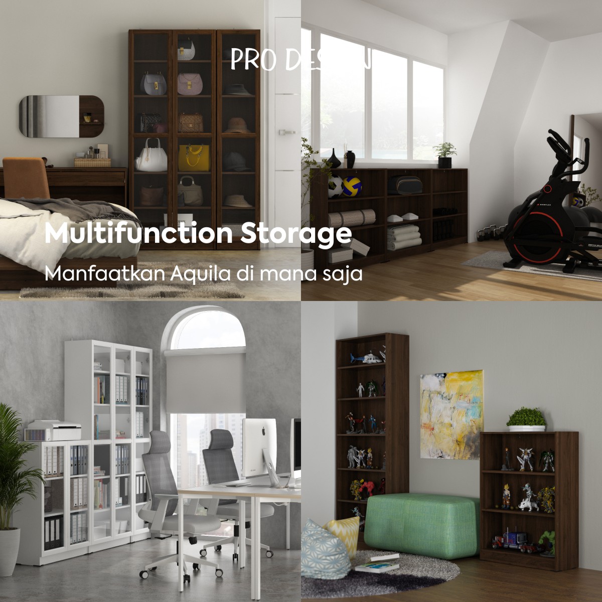 Jual Pro Design Aquila L 40 FGD Neo Rak Buku / Rak Serbaguna / Rak ...