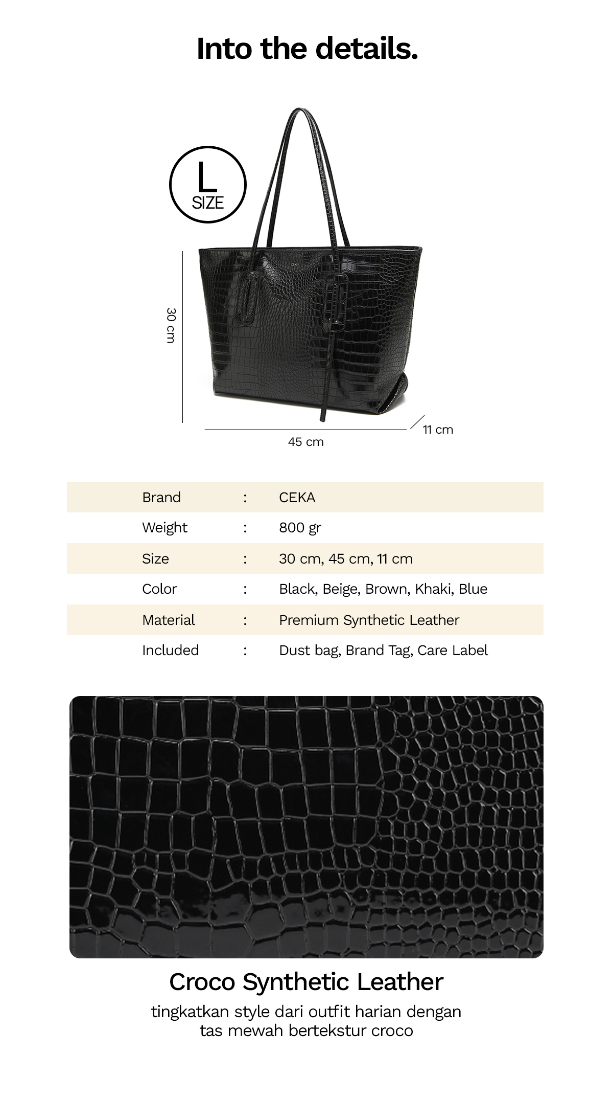 Jual CEKA Totebag Wanita Resleting Wanita Tas Kerja Tas Kantor