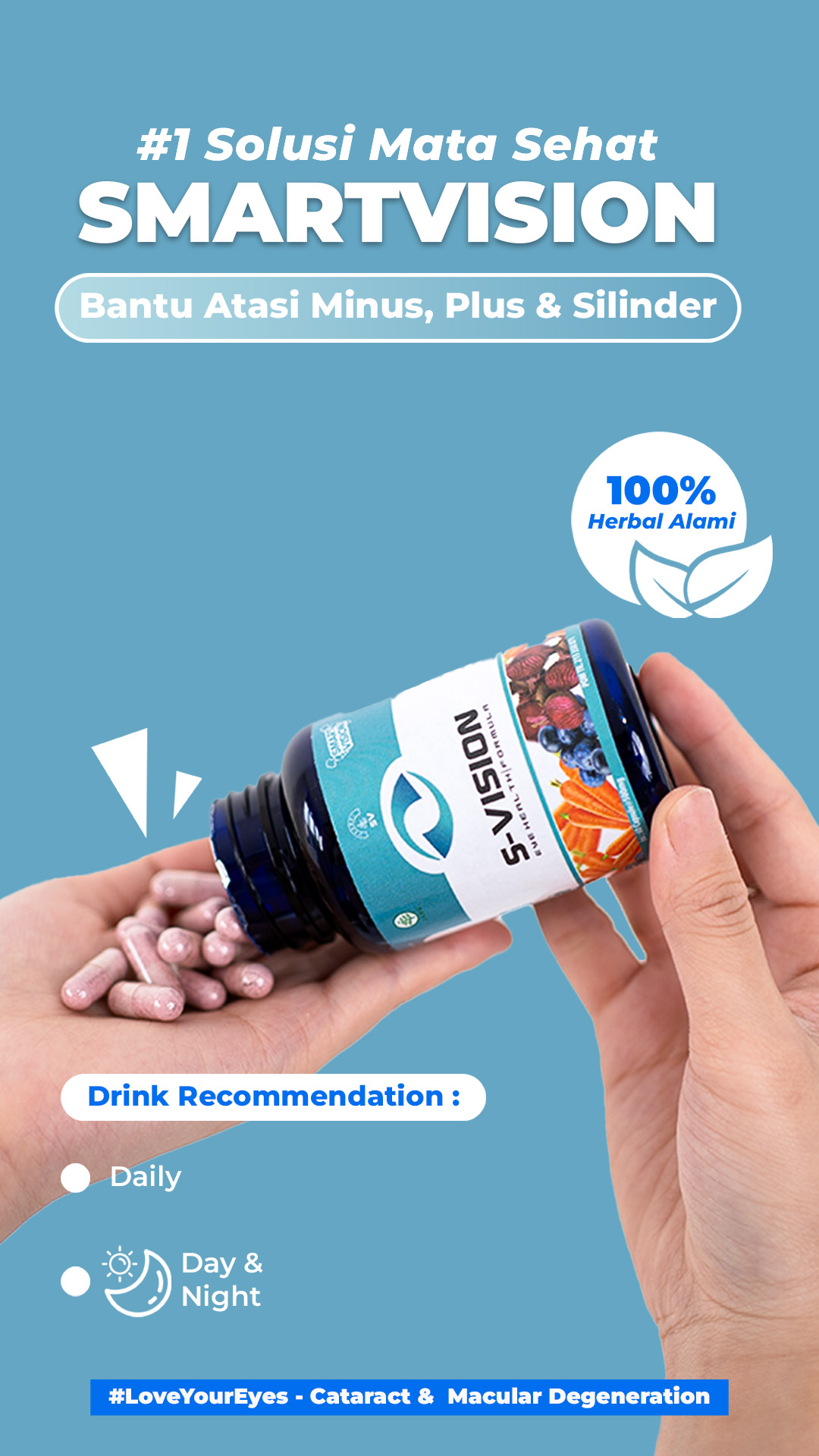 Jual Smart Vision - 1 Botol S-Vision | Vitamin Obat Mata Herbal Atasi ...