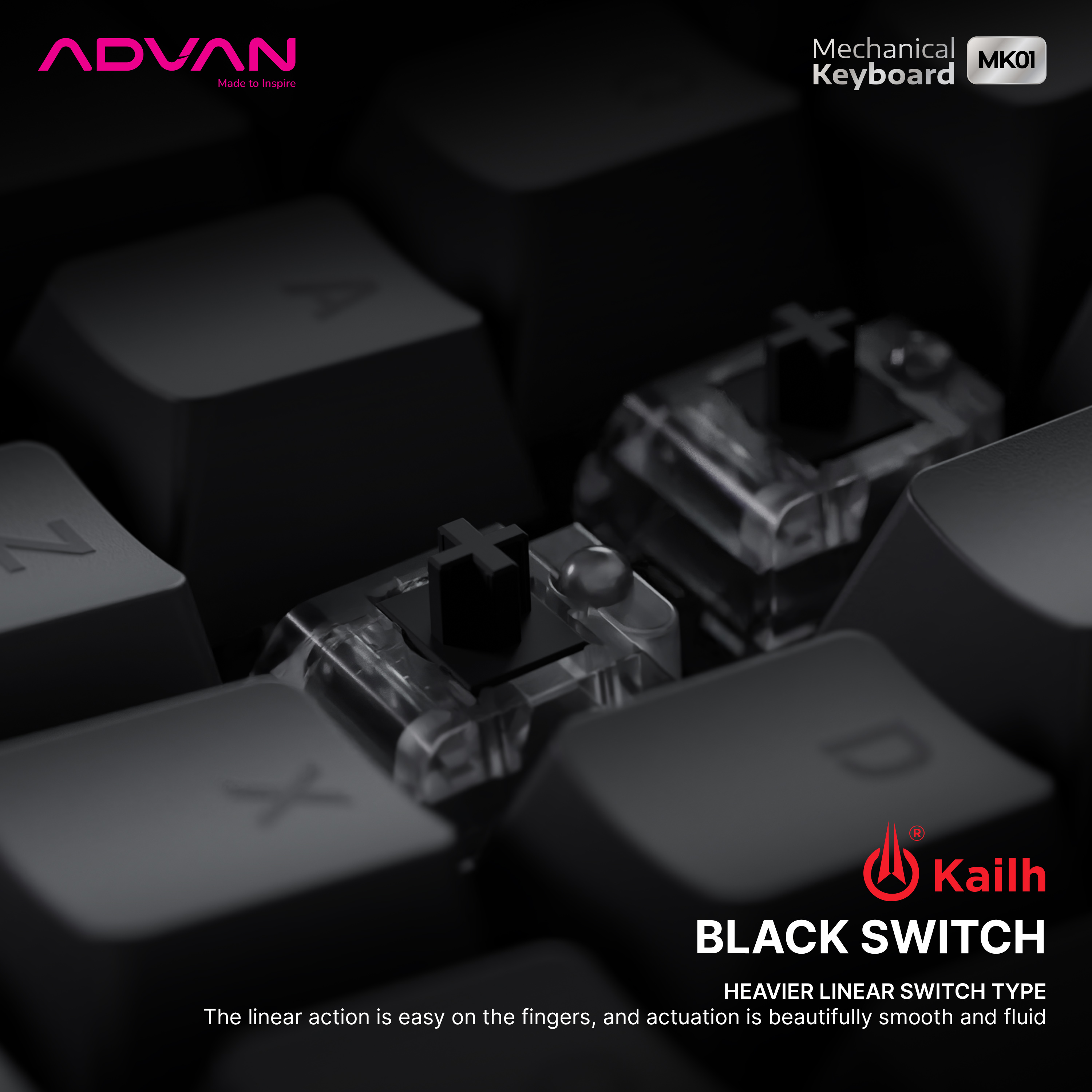 Jual Mechanical Keyboard Advan MK01 Gaming Keyboard TKL 87 KeysRainbow ...