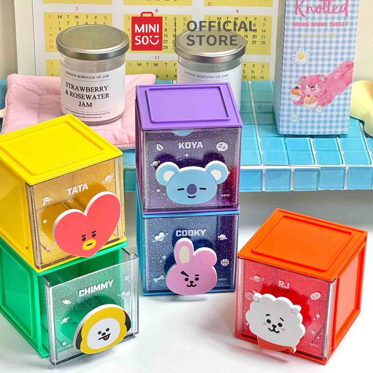 Jual Miniso x BT21 Collection Kotak Penyimpanan Desktop Kubus ...