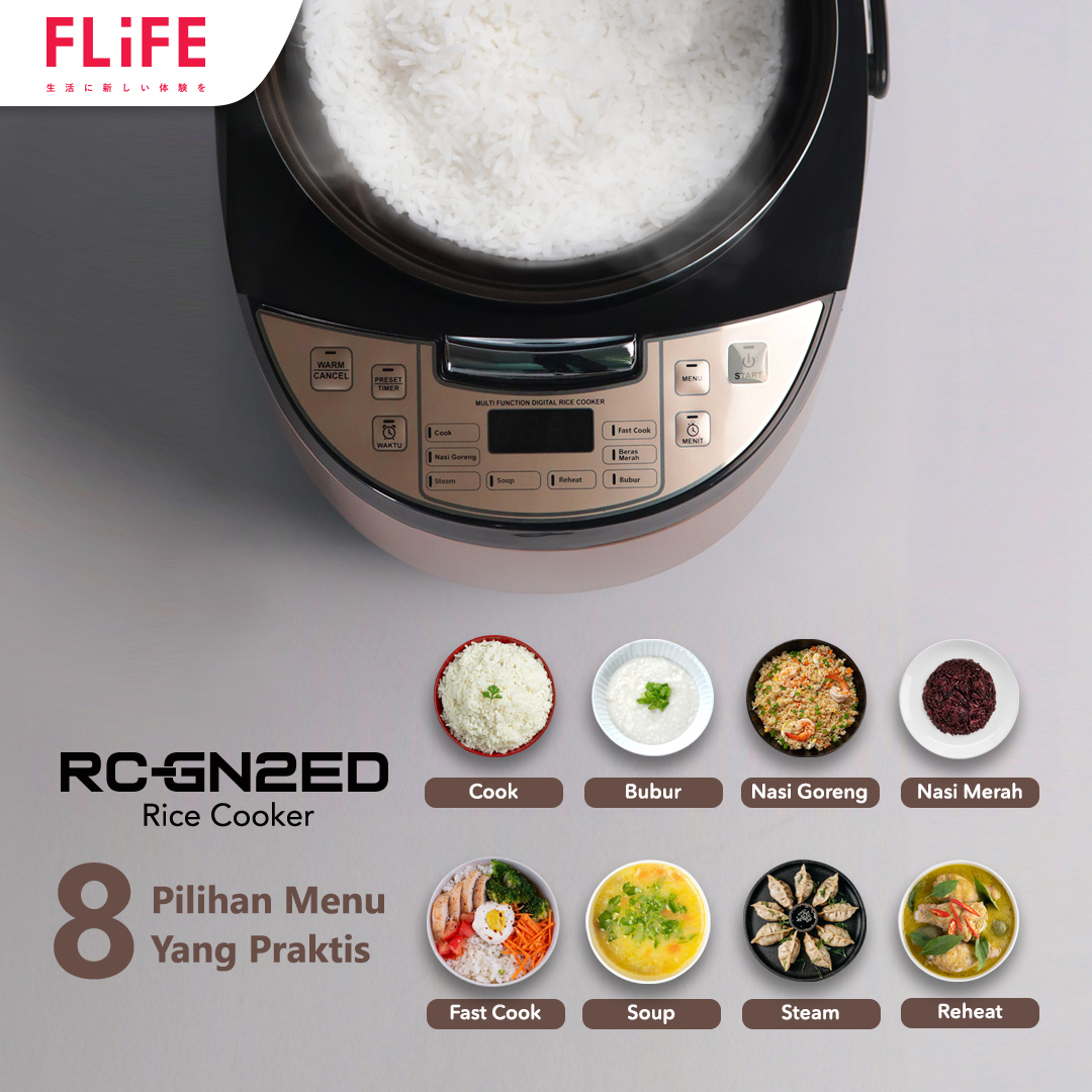 Jual FLIFE Digital Rice Cooker Touch Screen - Anti Lengket - 2 Liter ...