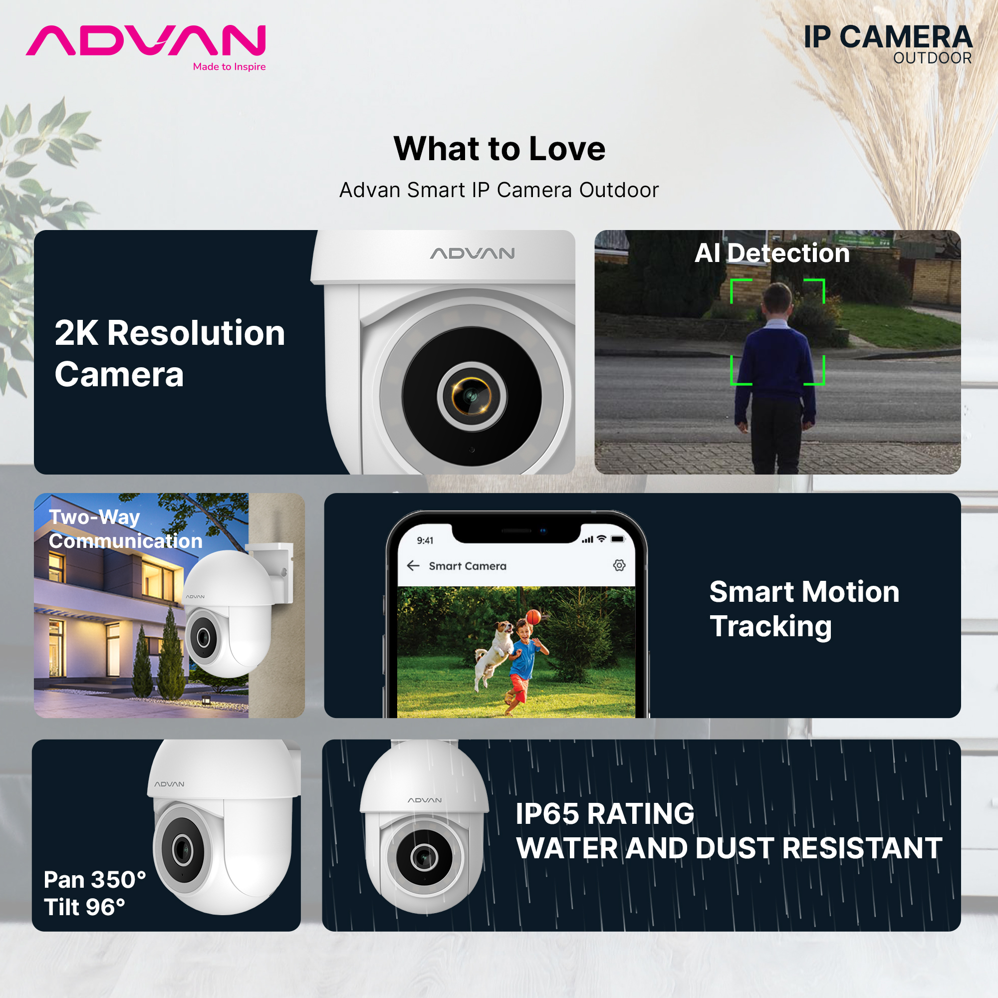 Jual ADVAN Smart AI CCTV Outdoor OD3 Smart IP Camera Waterproof 3MP 2K ...