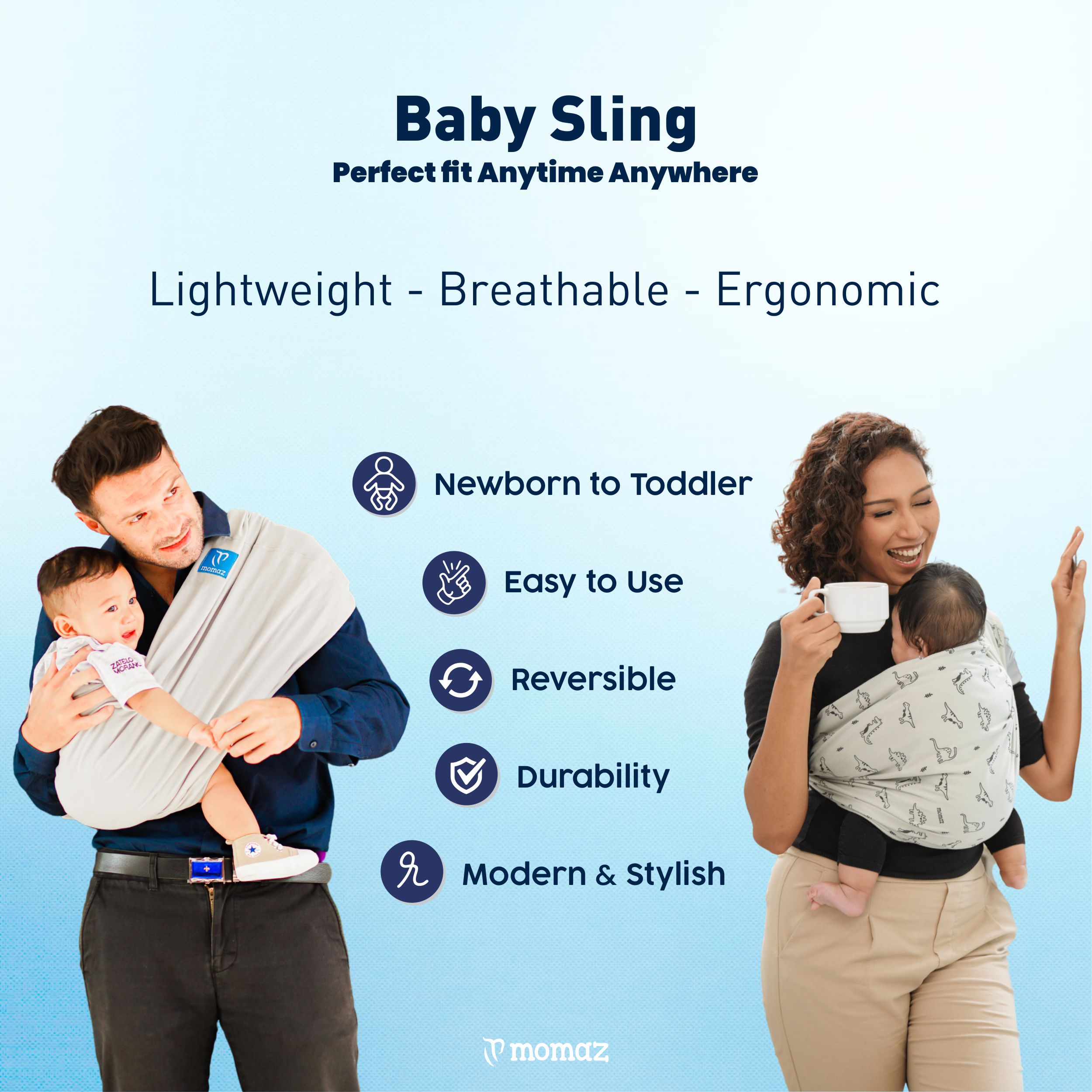 Jual Momaz Gendongan Bayi Newborn - Gendongan Bayi Samping - Gendongan