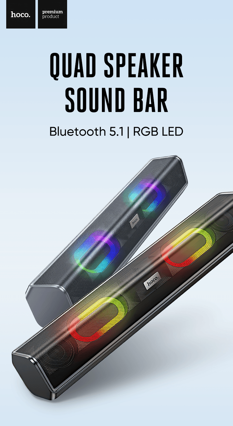 Jual Hoco Soundbar Speaker Desktop Bluetooth Wireless Dua 10W Speaker ...