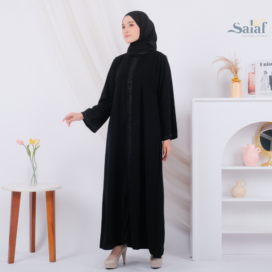 Jual Abaya Ziper Black | by Salaf Boutique Official Shop | Shopee Indonesia