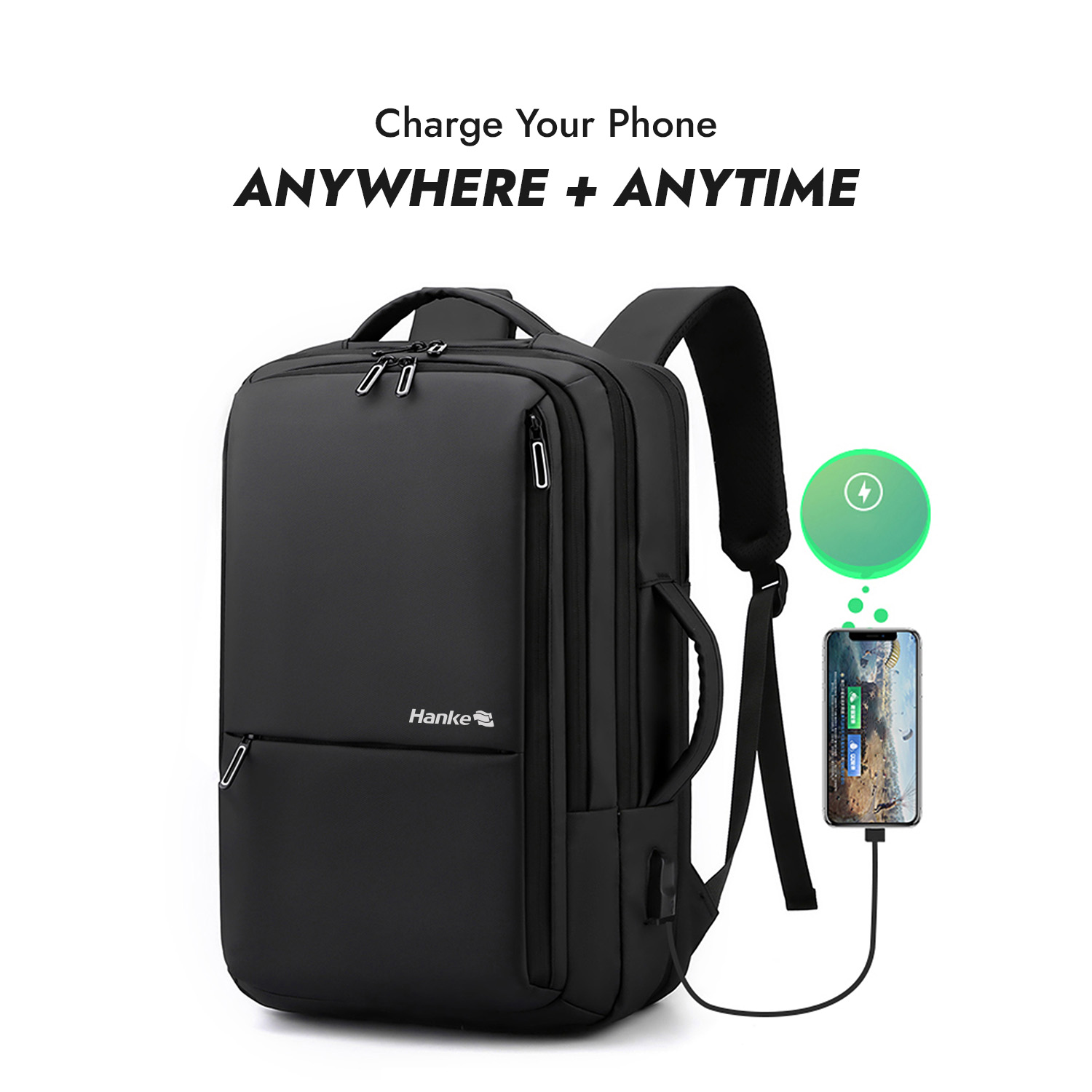Jual Hanke Tas Ransel Laptop Laptop Backpack Nylon - BK2103 | Shopee ...