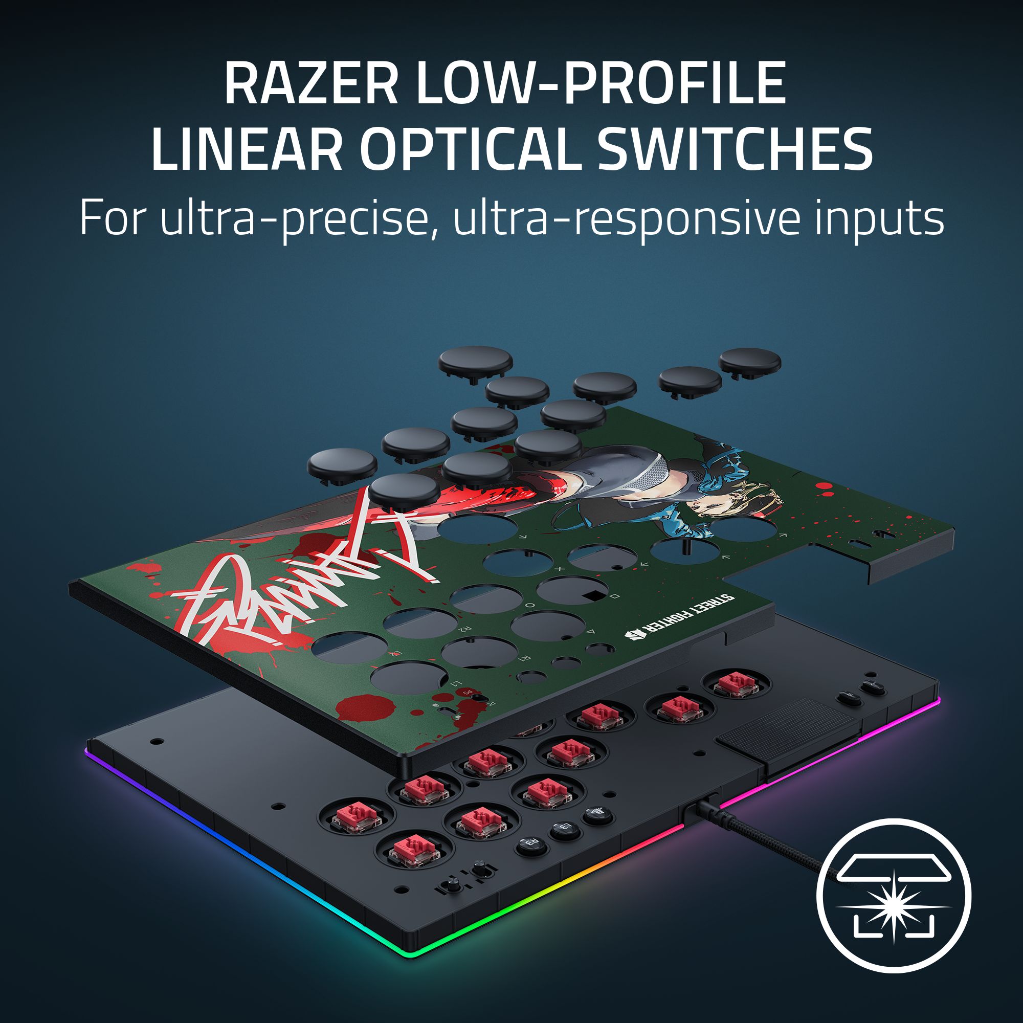 Jual Razer Kitsune - Cammy - SF6 All-Button Optical Arcade Gaming ...
