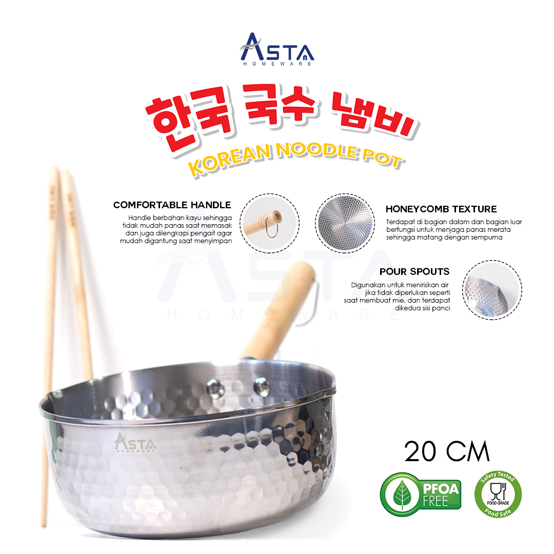 Jual Panci Mie Rebus Stainless Steel - Sauce Pan Tebal 20 cm - Free ...