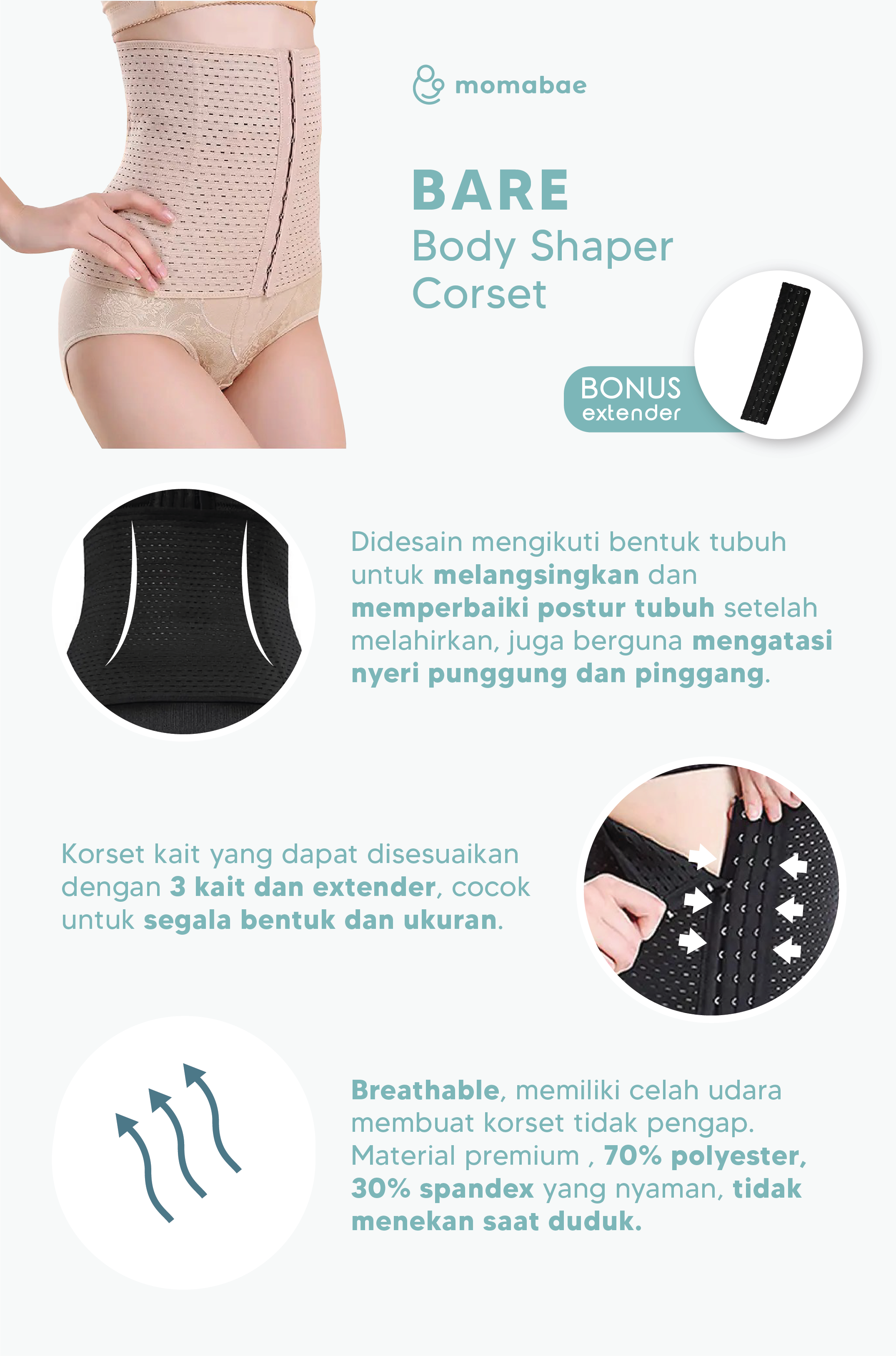 Korset melahirkan / untuk turun berat badan dream waist shaper