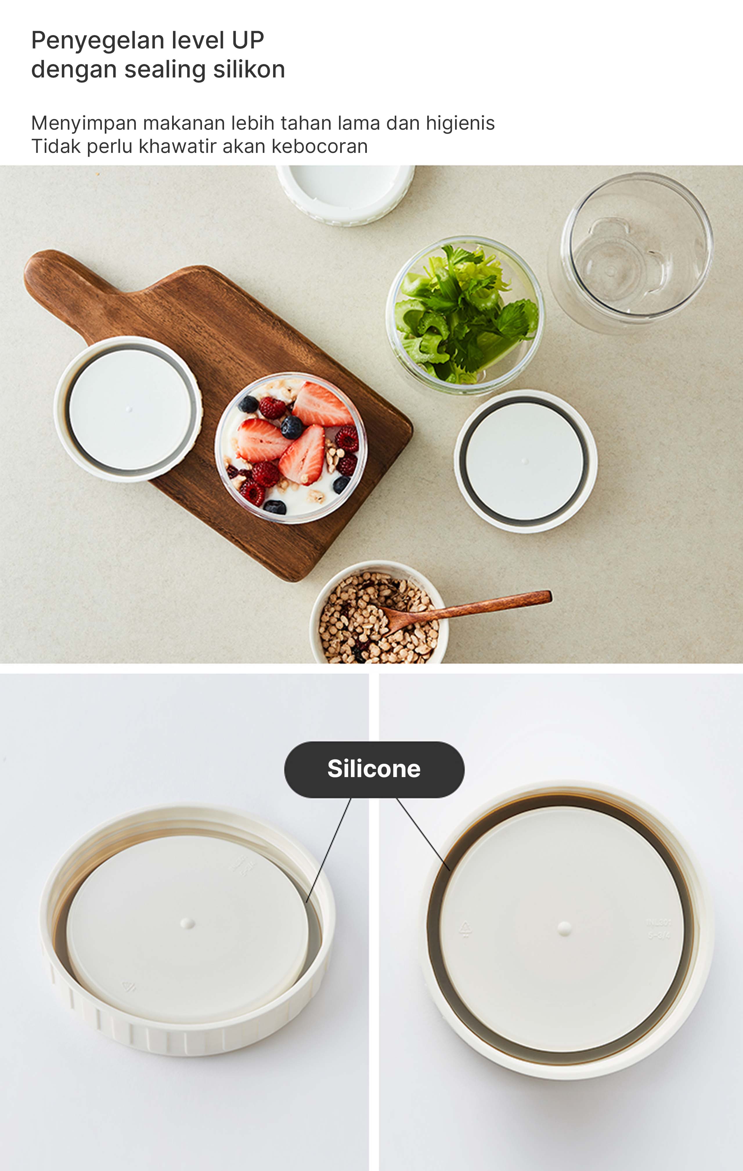 Jual LocknLock Interlock Toples Makanan 620ml - INL401W | Shopee Indonesia