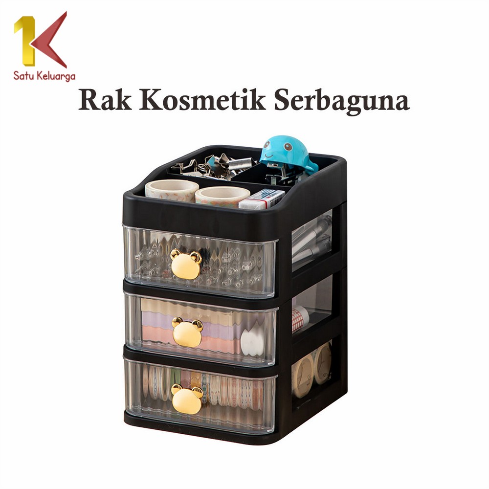 Jual Satu Keluarga Rak Kosmetik Serbaguna 3 Laci K166 Desktop Drawer ...