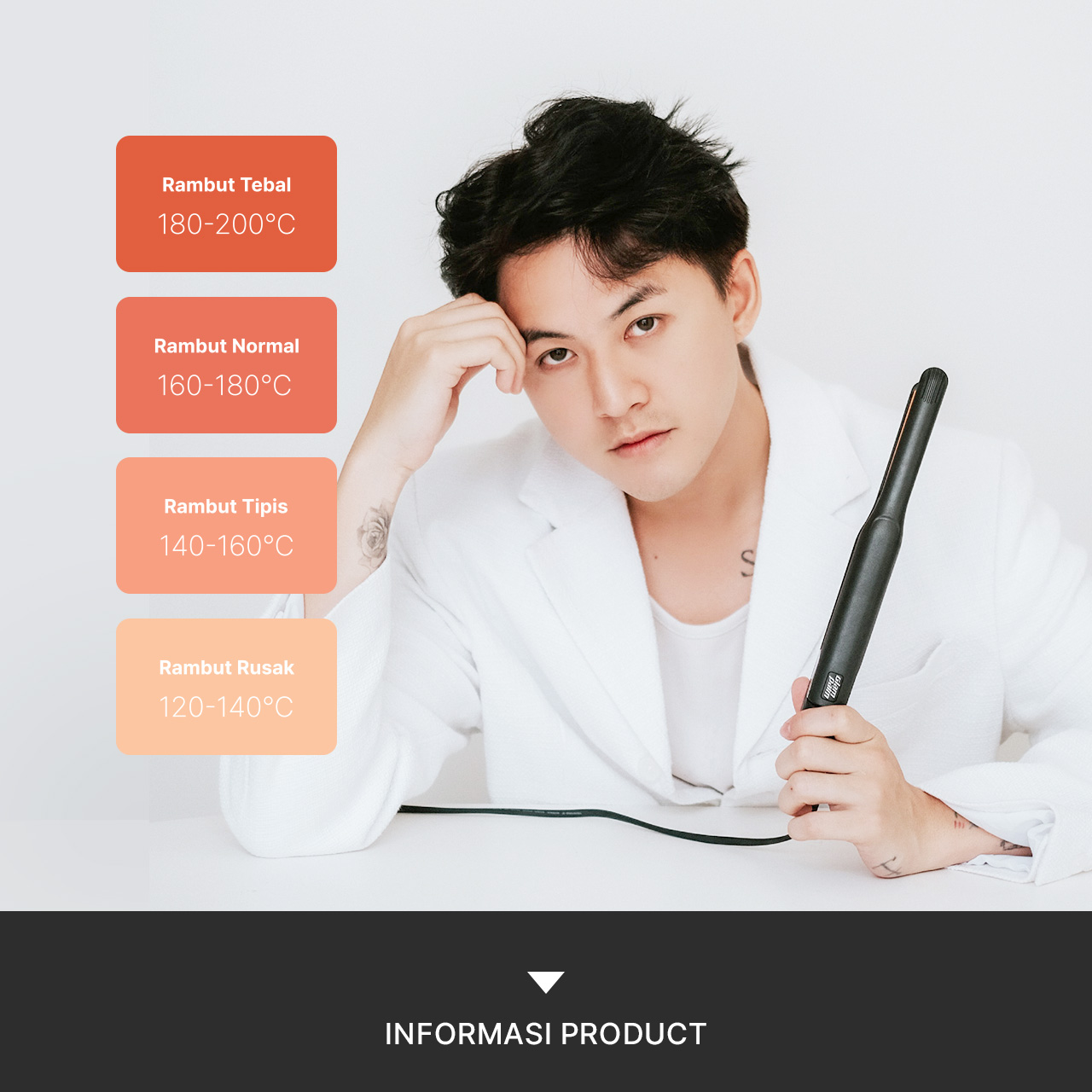 Jual Glampalm Catokan Pelurus Rambut Crescent Volumizer GP106BL ...