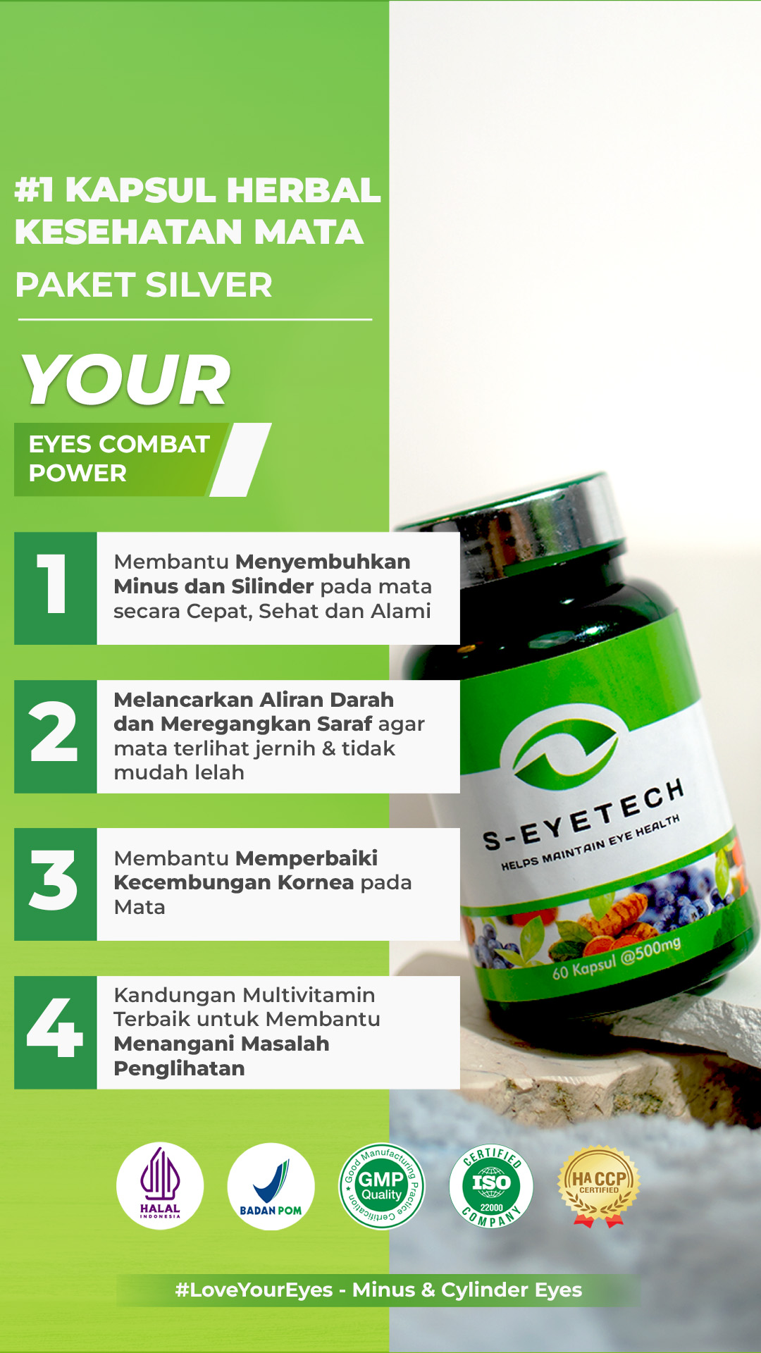 Jual Smart Vision - Vitamin Mata Untuk Atasi Mata Minus, Plus, Silinder ...