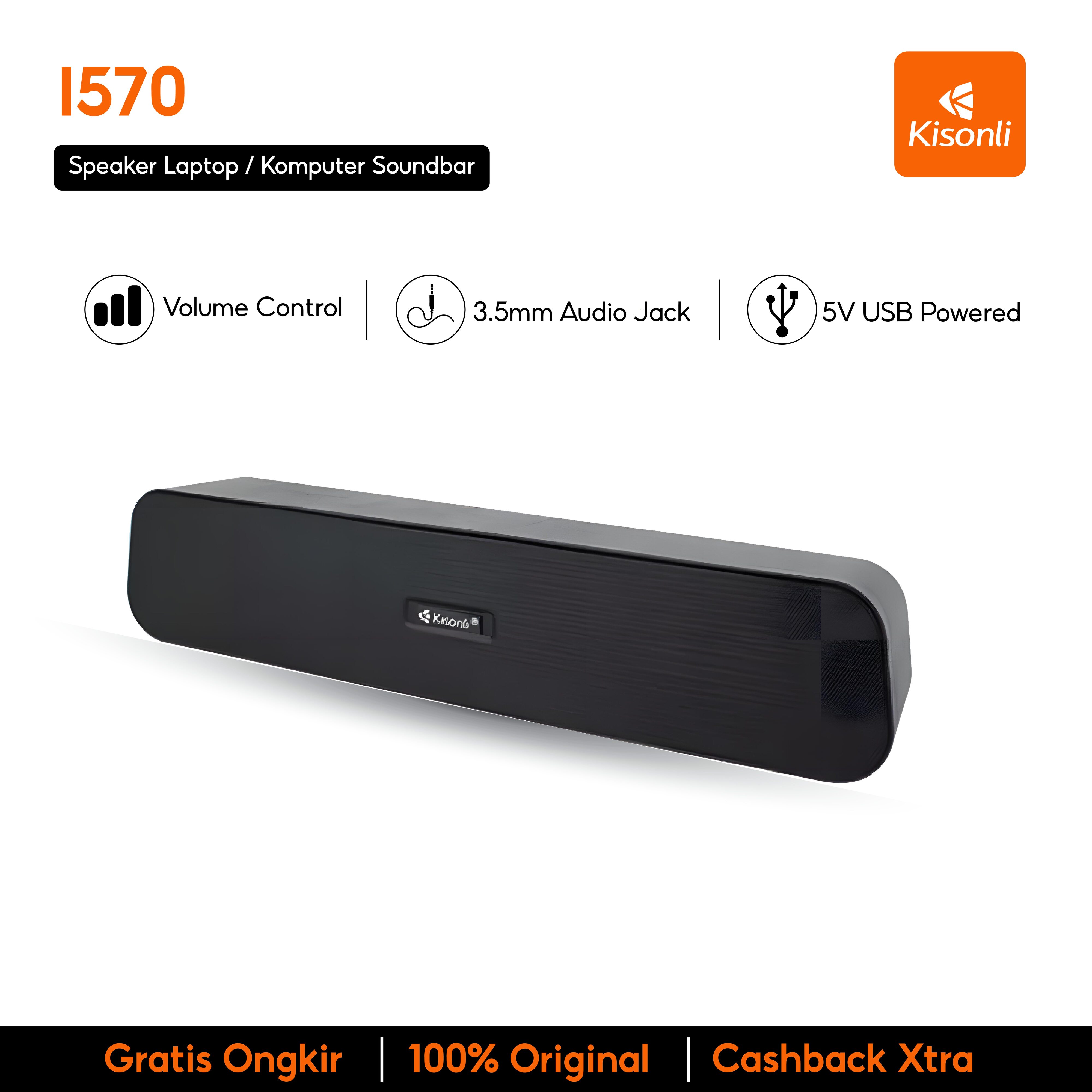 Jual KISONLI Speaker Laptop / Komputer I570 Multimedia Soundbar Long ...