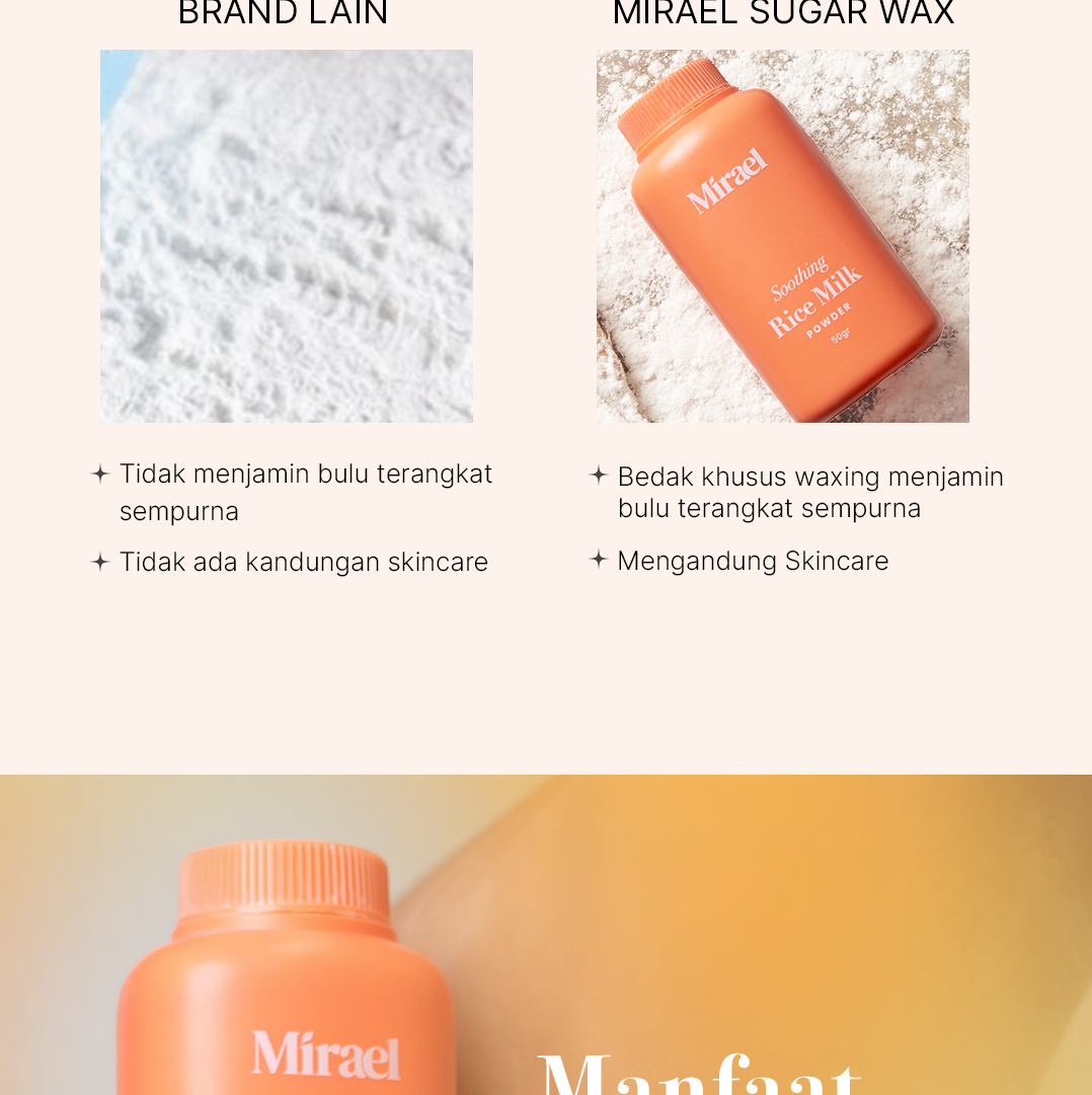 Jual MIRAEL Soothing Rice Milk Waxing Powder 50gr | Shopee Indonesia