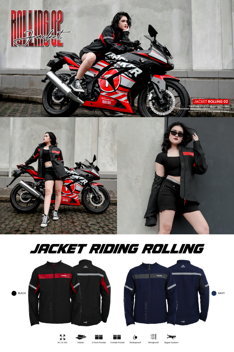 Jual Jaket Motor Pria Tracker Rolling | Shopee Indonesia