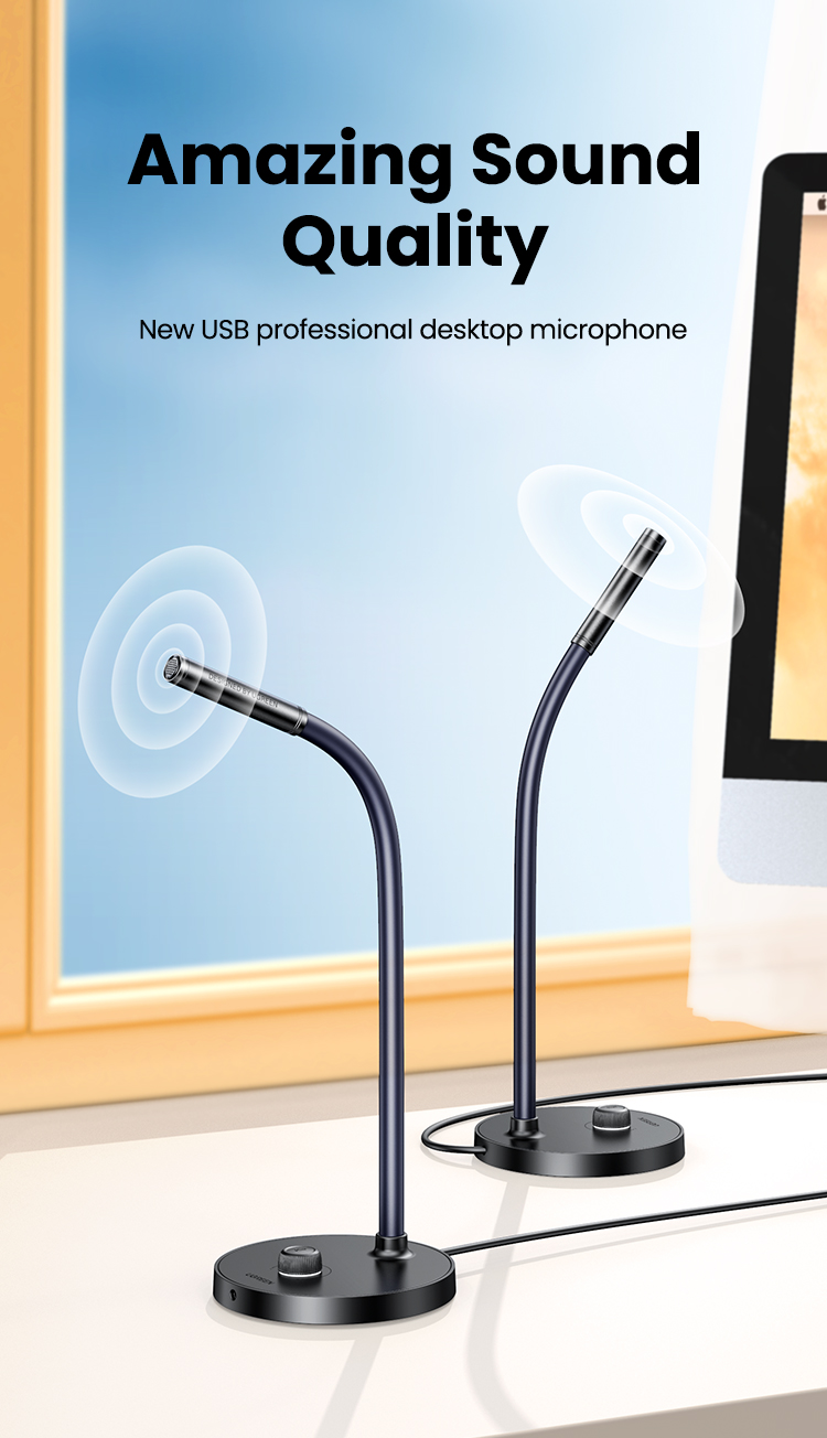 Jual UGREEN USB Desktop Microphone Computer PC Mic for YouTube ...