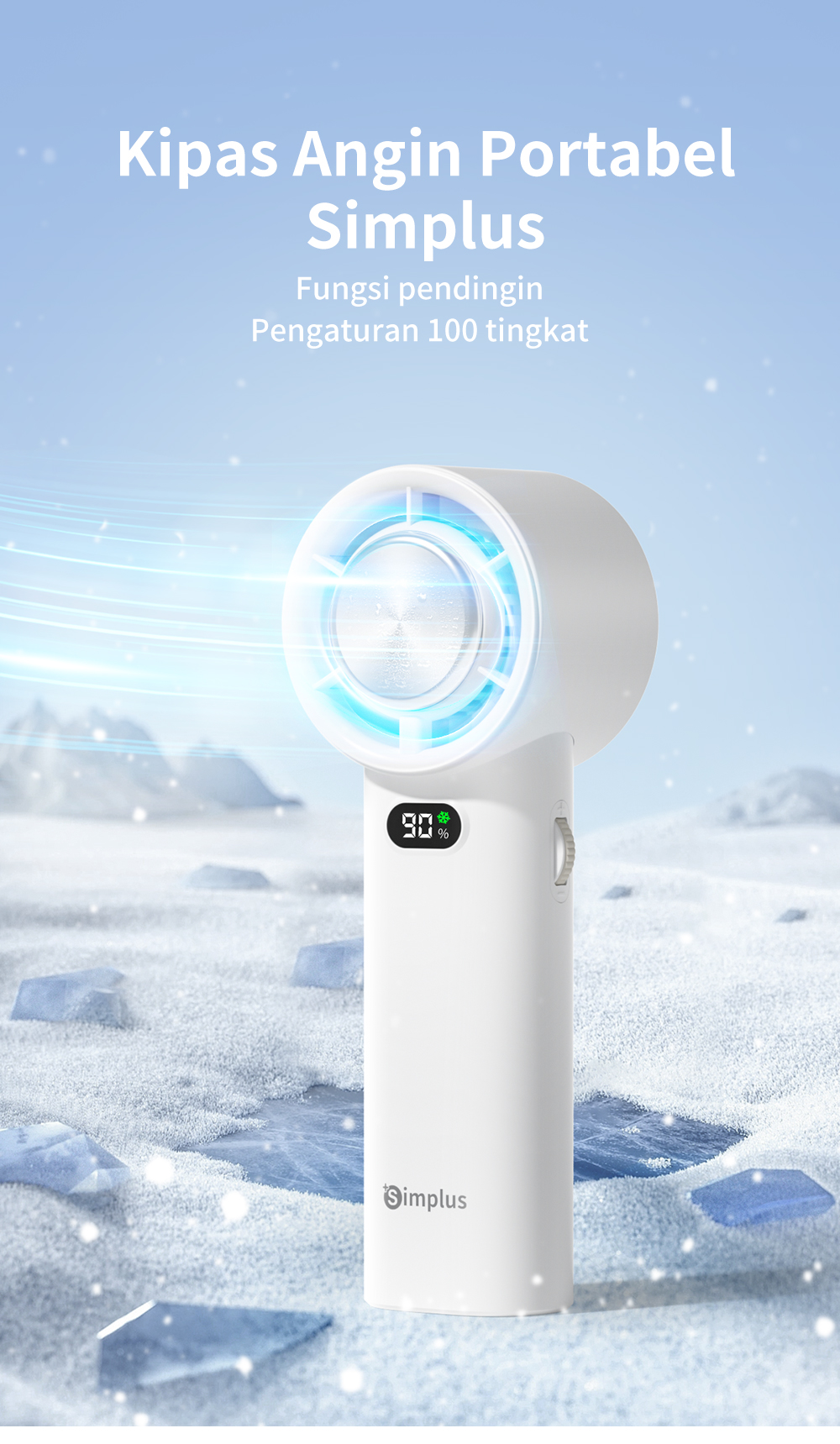 Jual Simplus Kipas Angin Portabel High Speed Fungsi Kompresi Dingin 100 ...