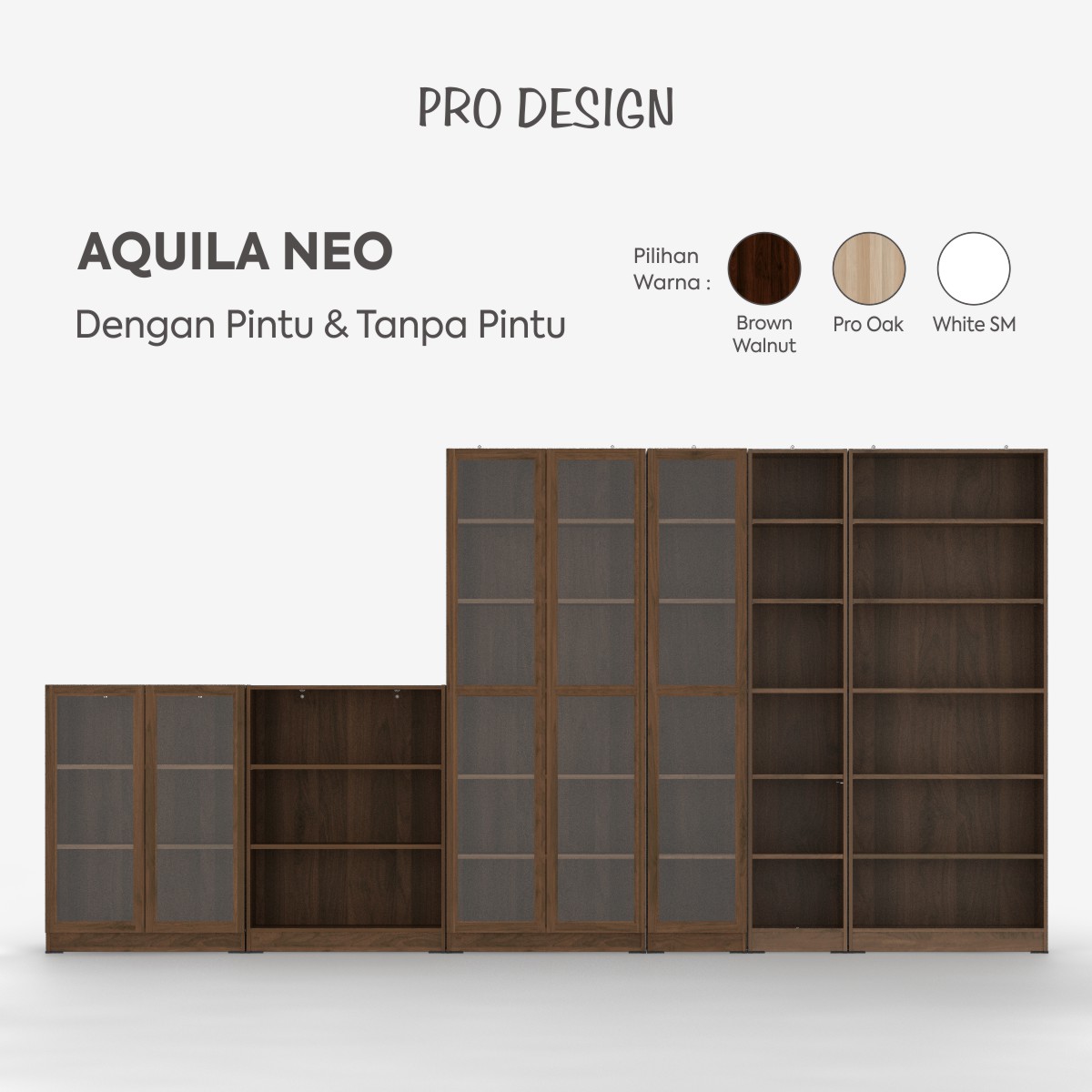 Jual Pro Design Aquila L 40 FGD Neo Rak Buku / Rak Serbaguna / Rak ...