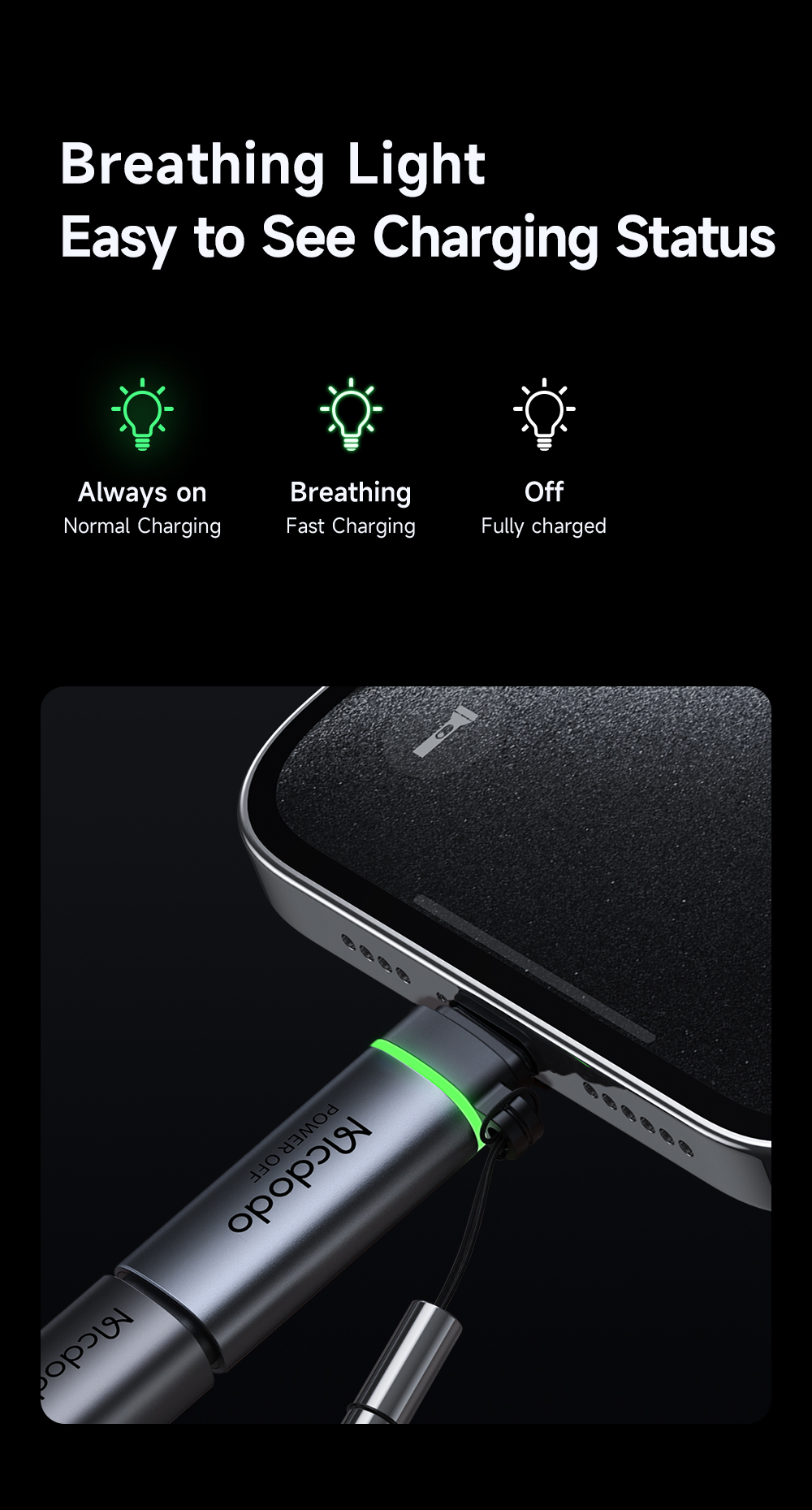 Jual MCDODO Converter Charger Type C to Lightning Auto Power Off