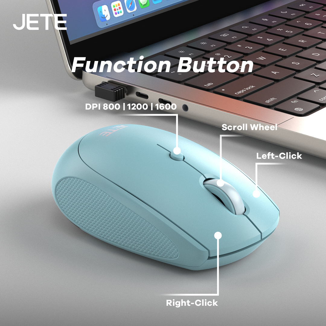 Jual Mouse Wireless JETE MS201 with 3 Level DPI Silent Click with ...