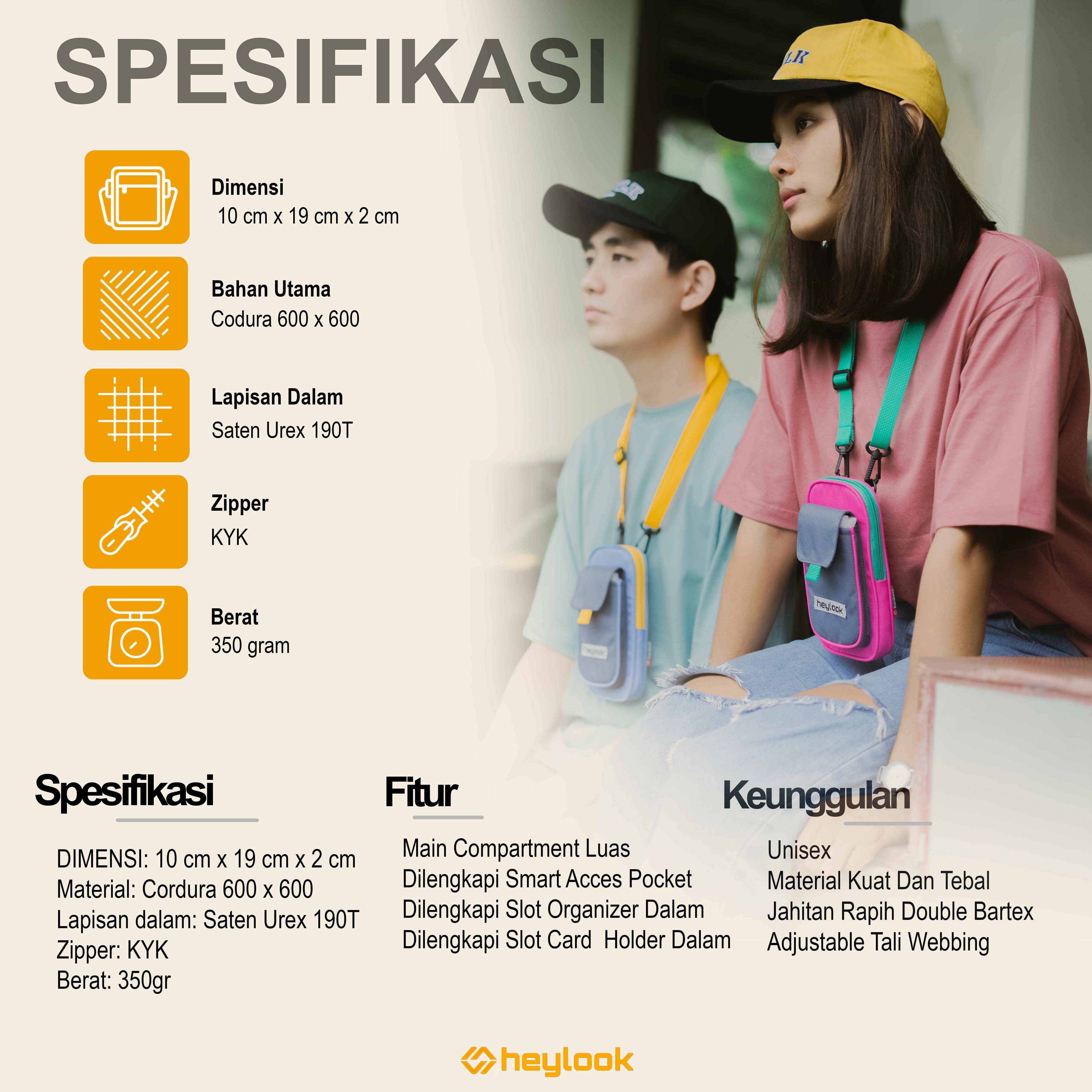 Jual HEYLOOK - Sling Phone Bag METTA Sling Pouch Wallet Pria Wanita ...