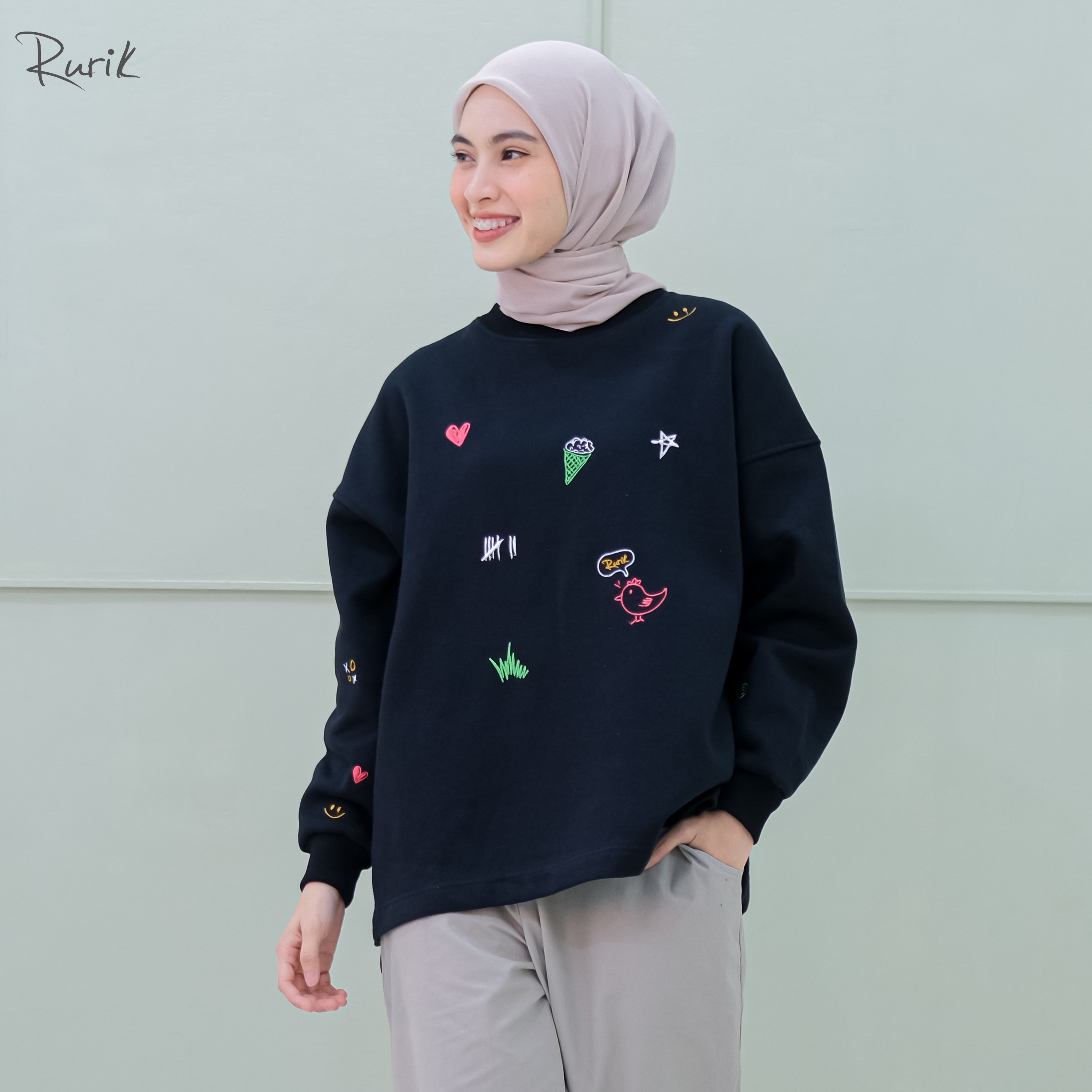 Jual Rurik Sweater Oversize unisex Yora Crewneck | Shopee Indonesia