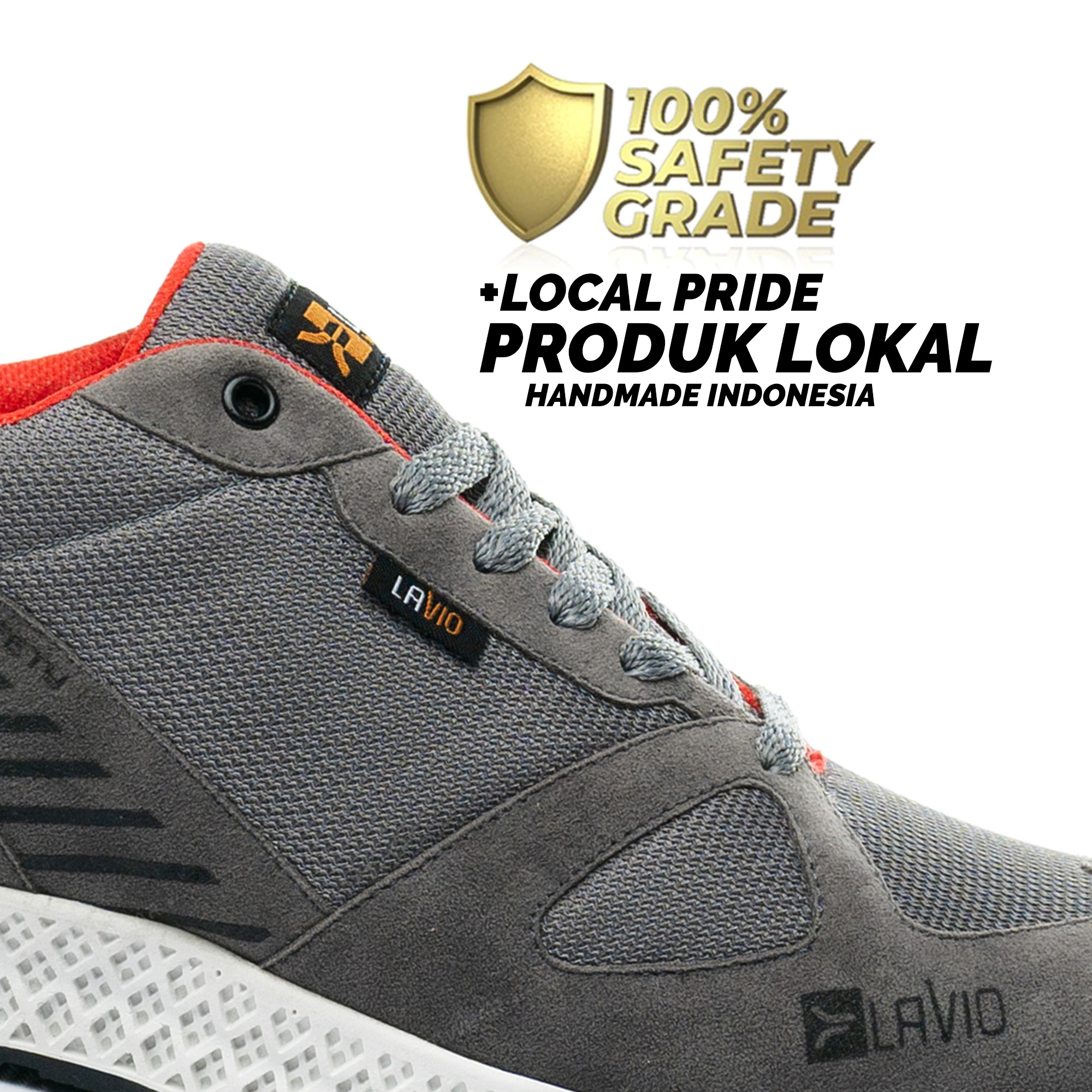 Jual Lavio Sepatu Pria Sneakers Sport Safety Kerja Original Best ...
